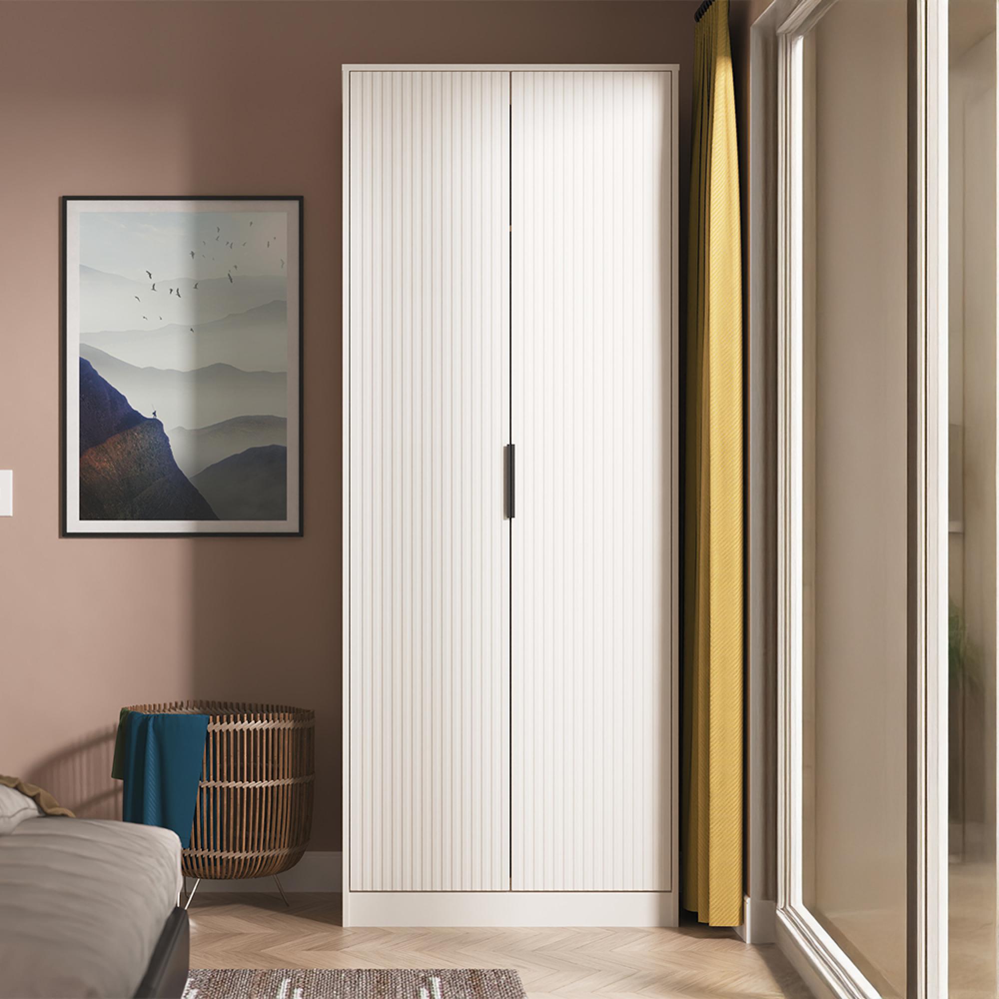 Fluted Wardrobe - 2 Door - Kashmir Matt