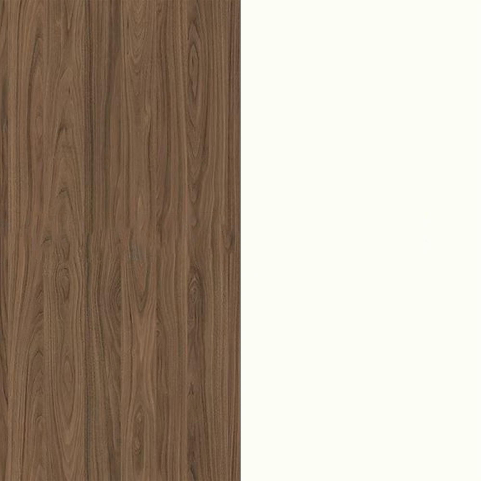 Carini Walnut Front and White Base