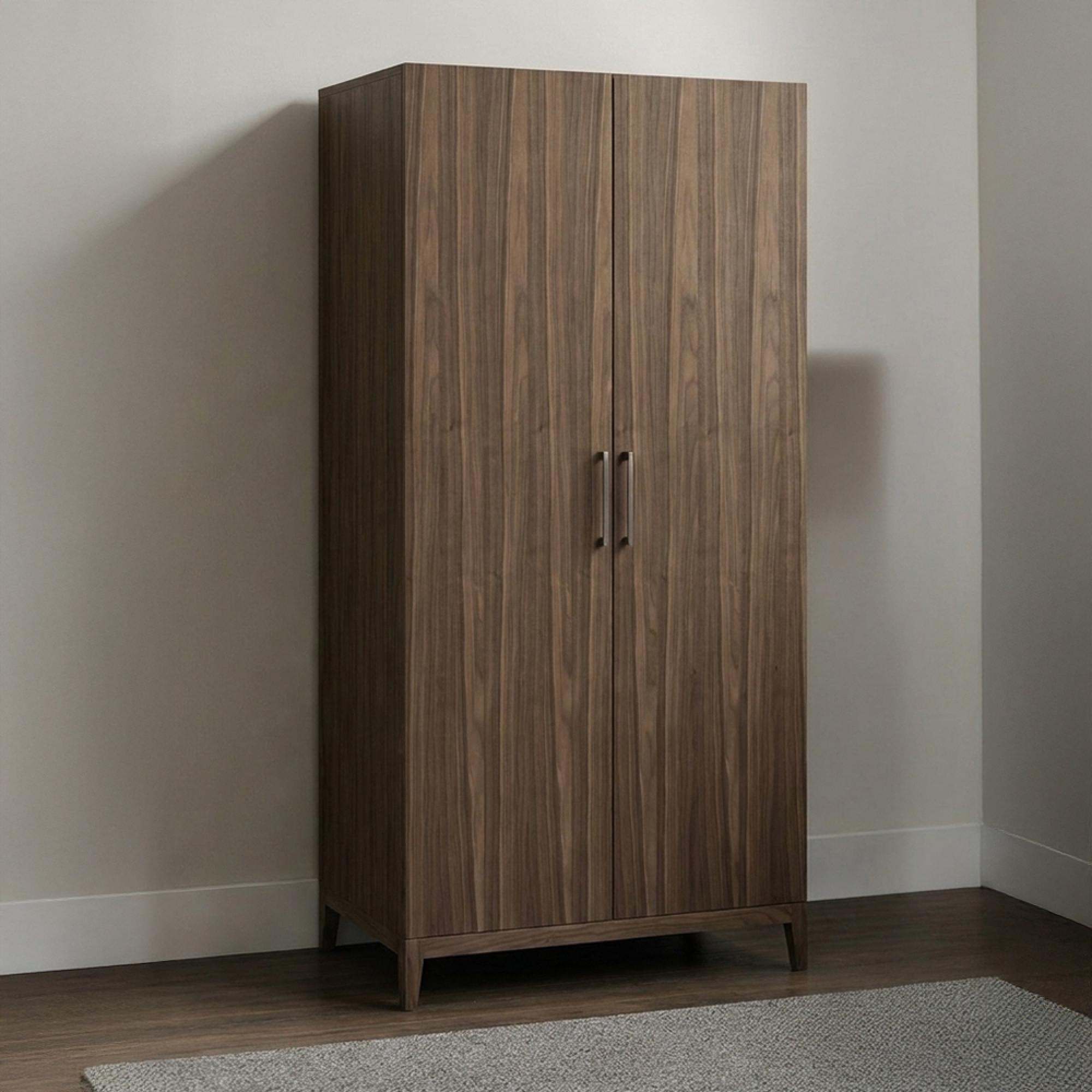 Calla Wardrobe - 2 Door - Walnut - Dark Wood