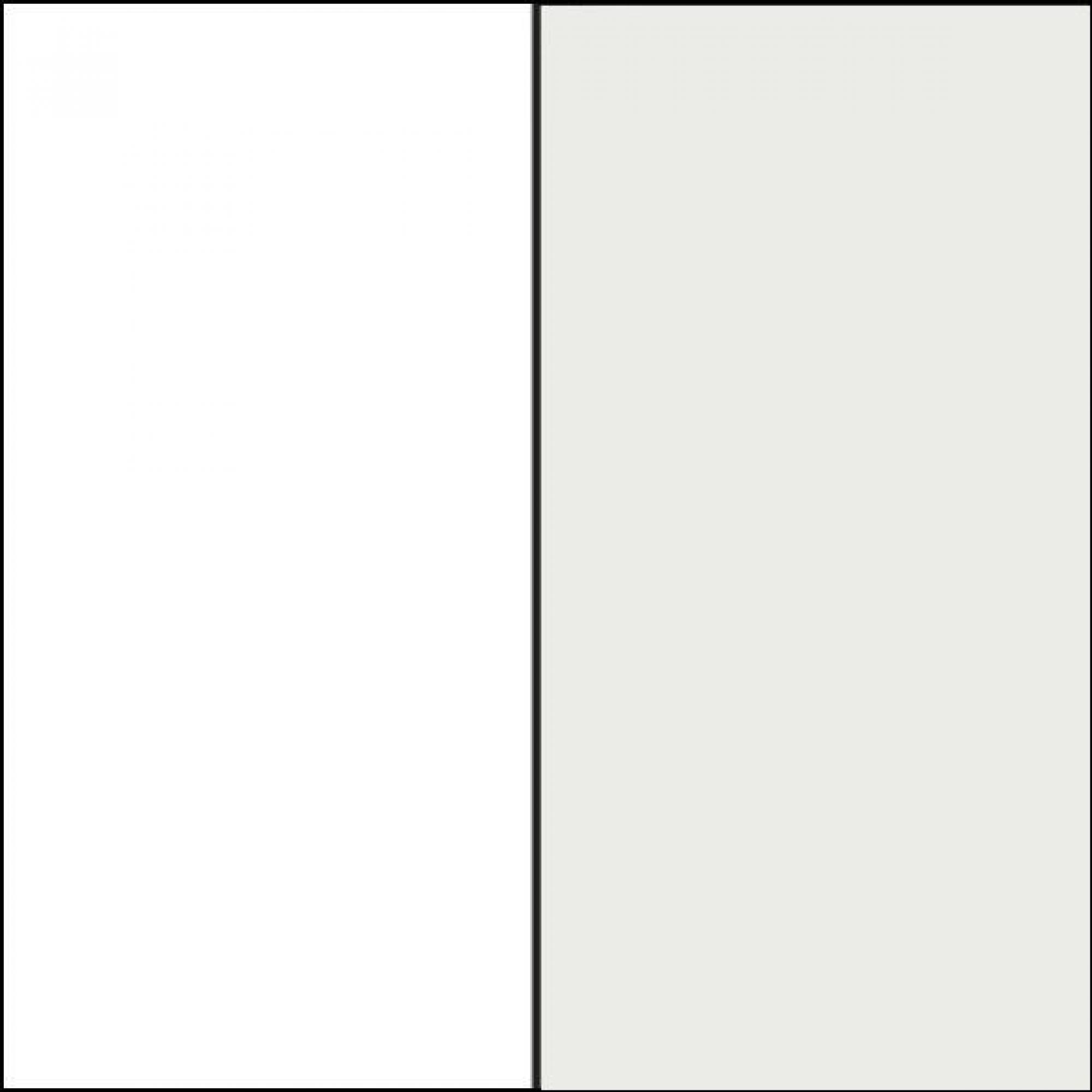 Alpine White Carcase and Crystal White Glass Front with Carcase Color Short Handle A950D