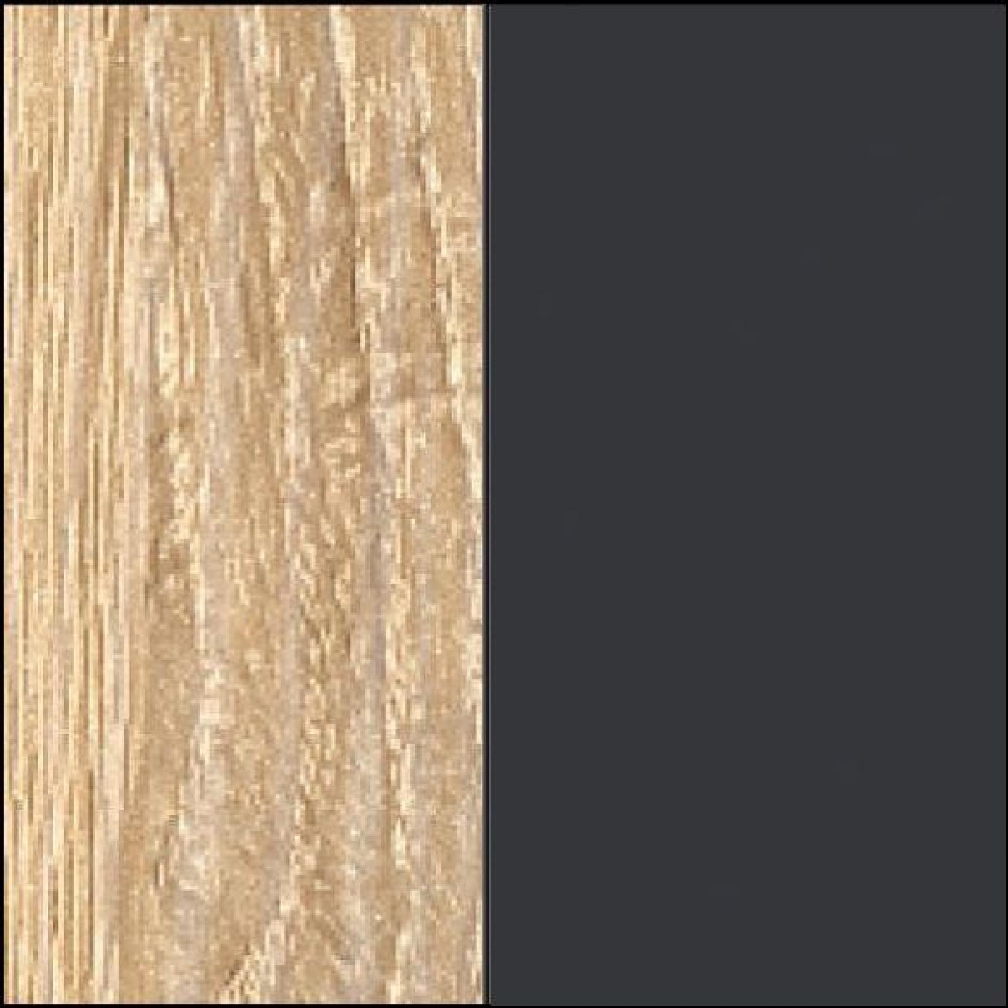 Sonoma Oak Carcase and Basalt Glass Front with Carcase Color Short Handle A552D