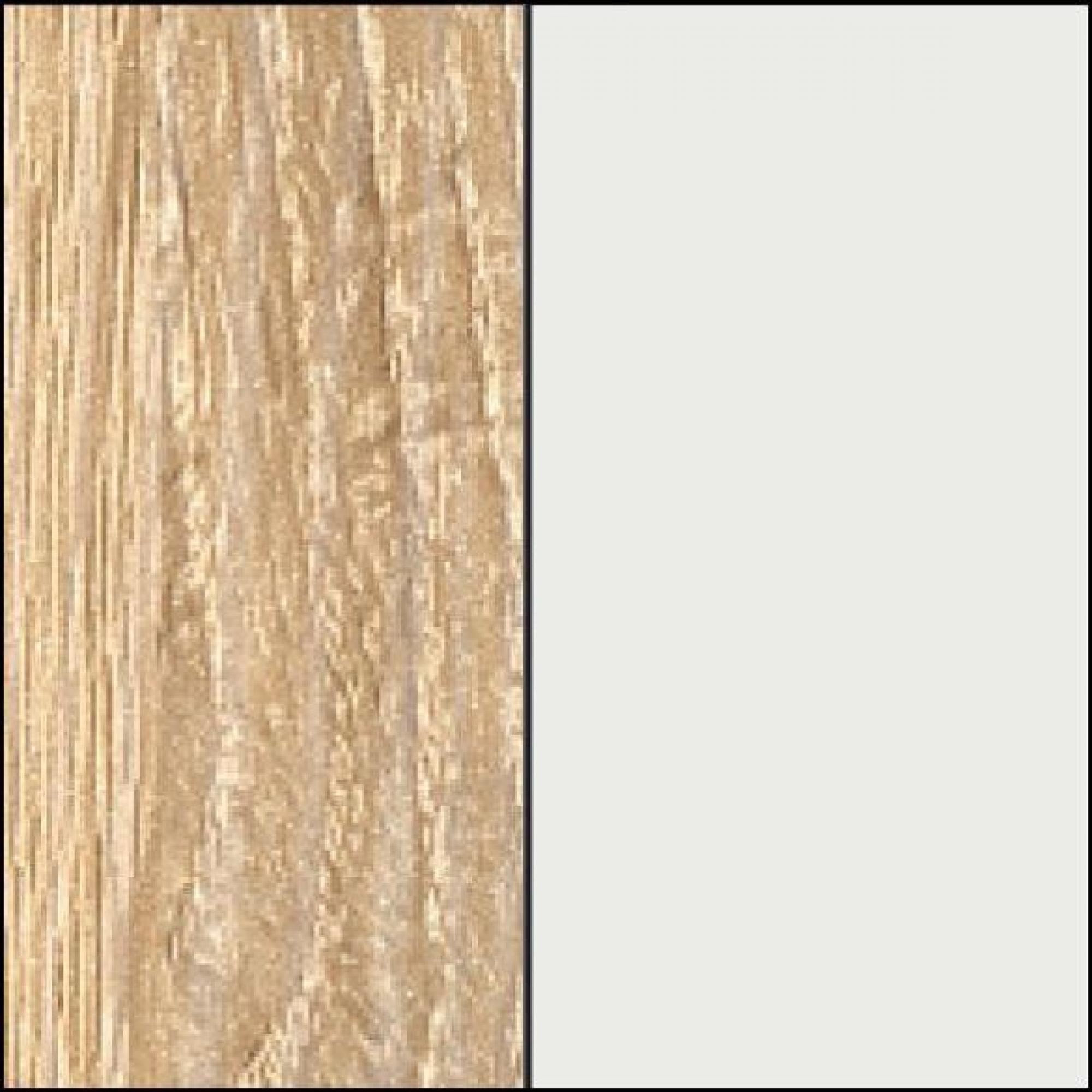 Sonoma Oak Carcase and Crystal White Glass Front with Carcase Color Short Handle A550D