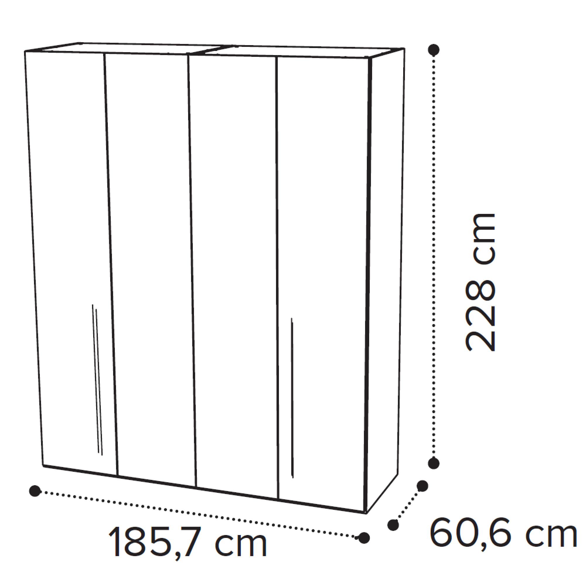 4 Door Wardrobe
