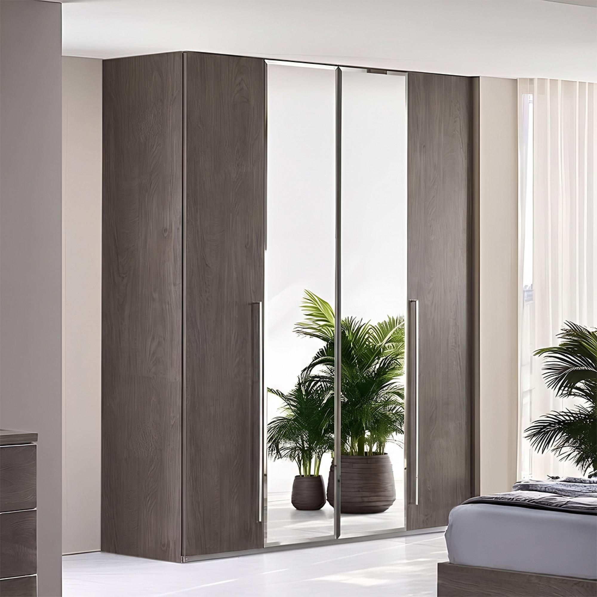 Kroma Italian Wardrobe - Silver Birch