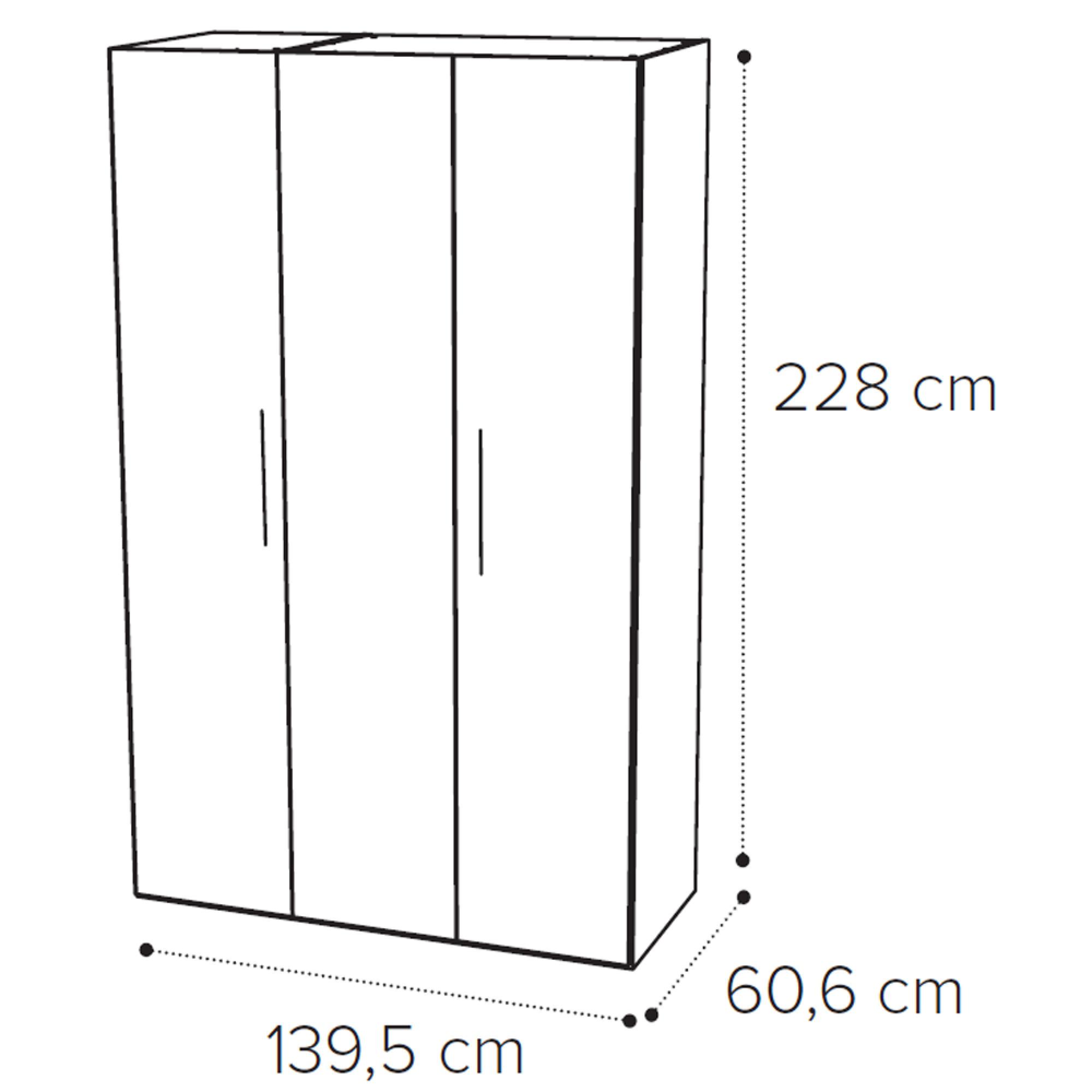 3 Door Wardrobe