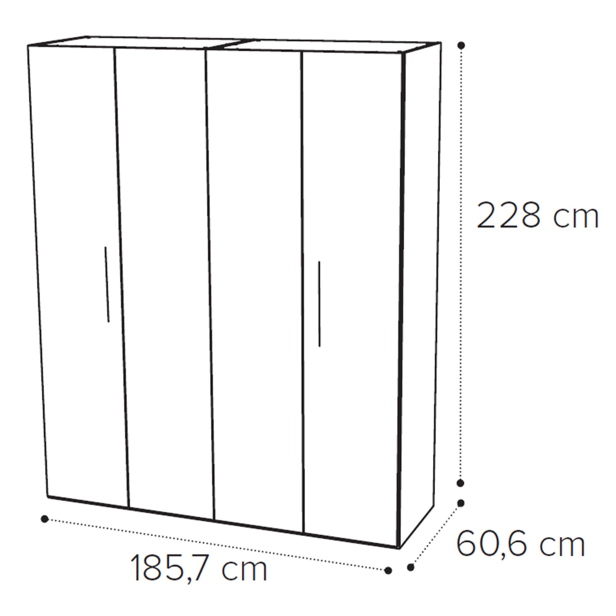 4 Door Wardrobe
