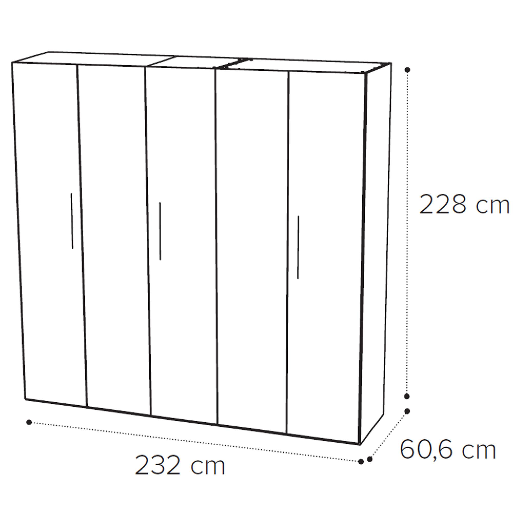 5 Door Wardrobe