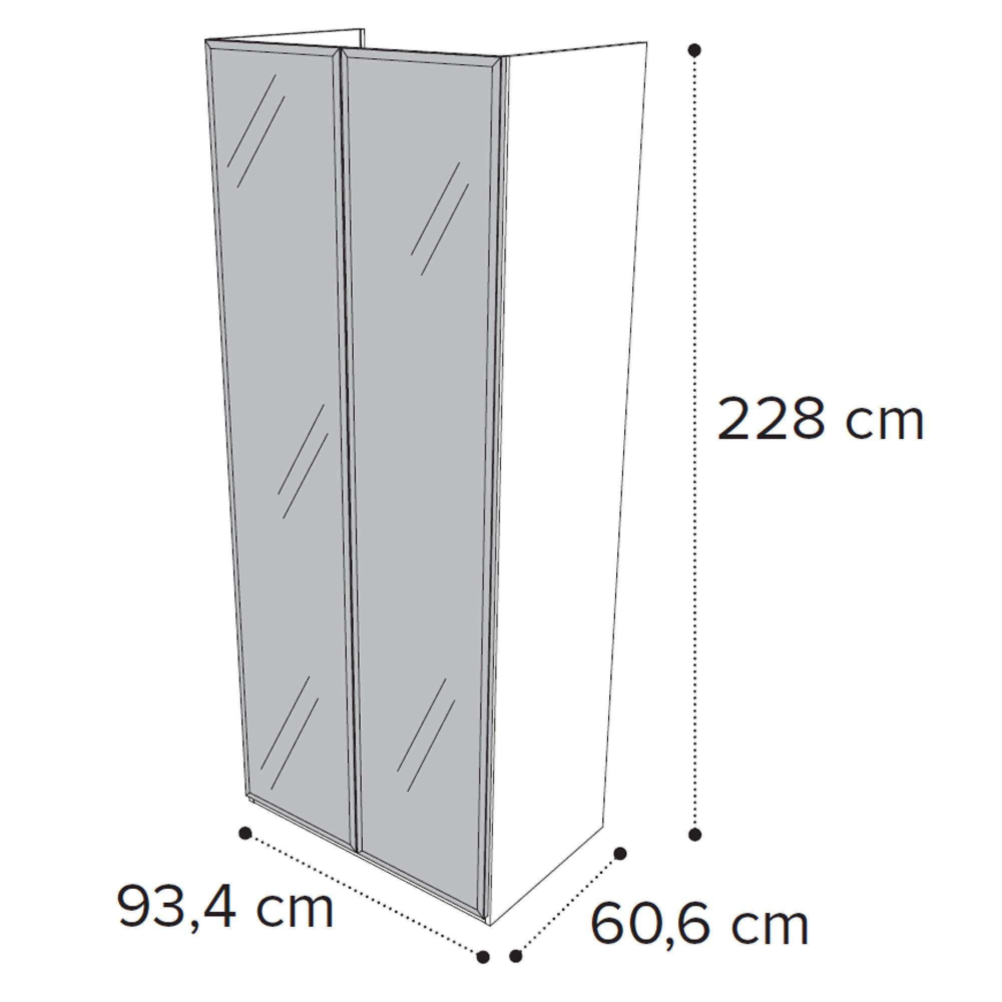 2 Mirror Door Wardrobe