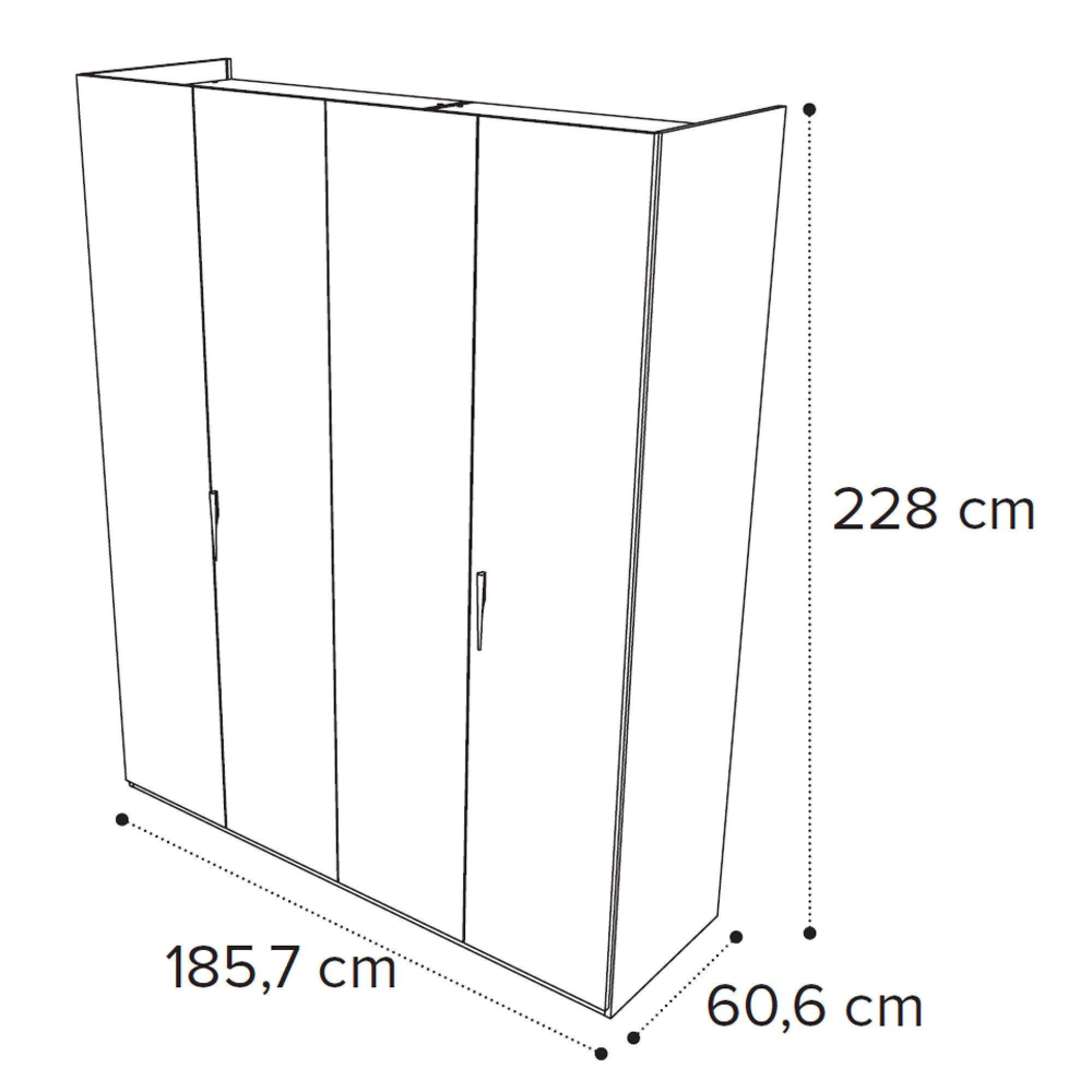 4 Door Wardrobe