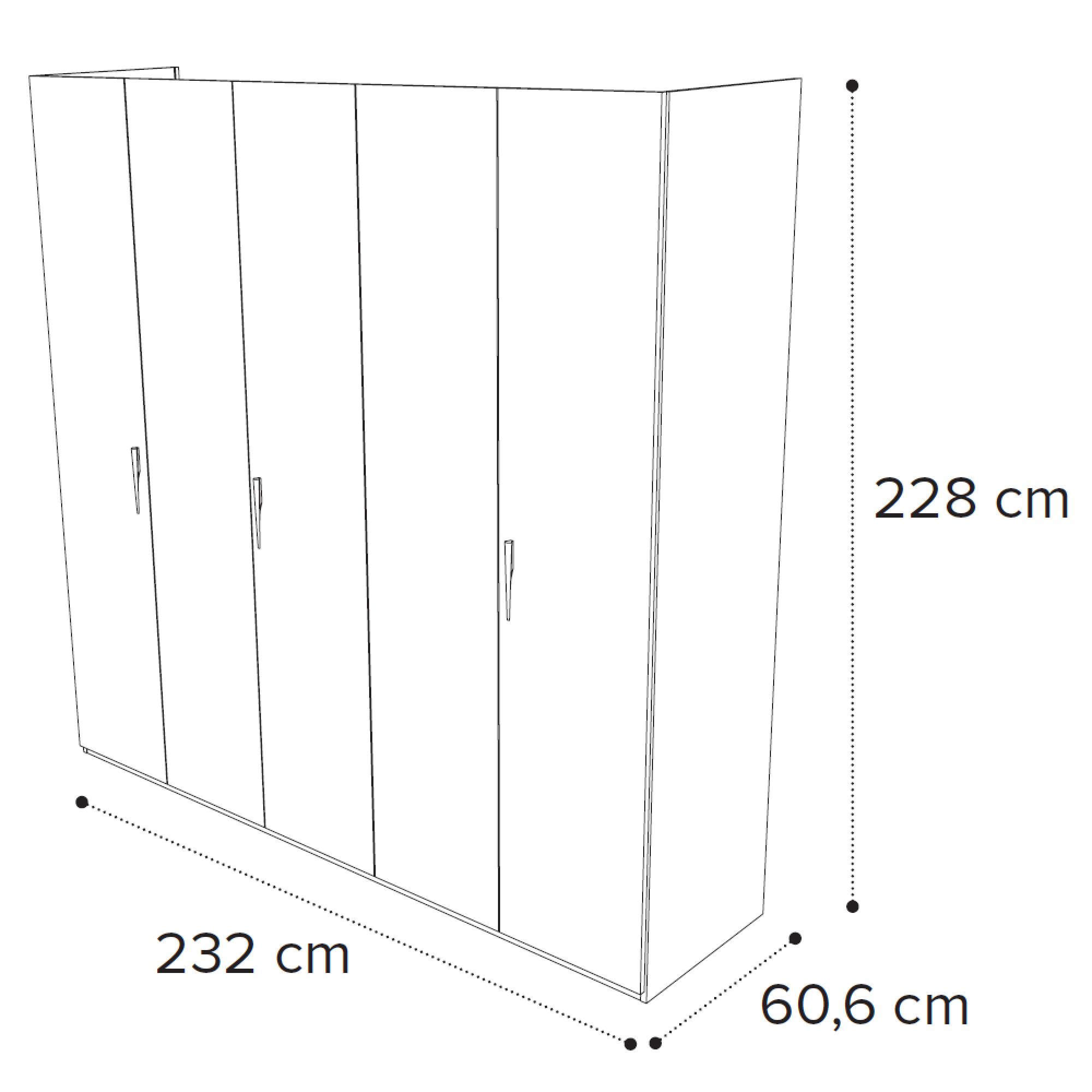 5 Door Wardrobe