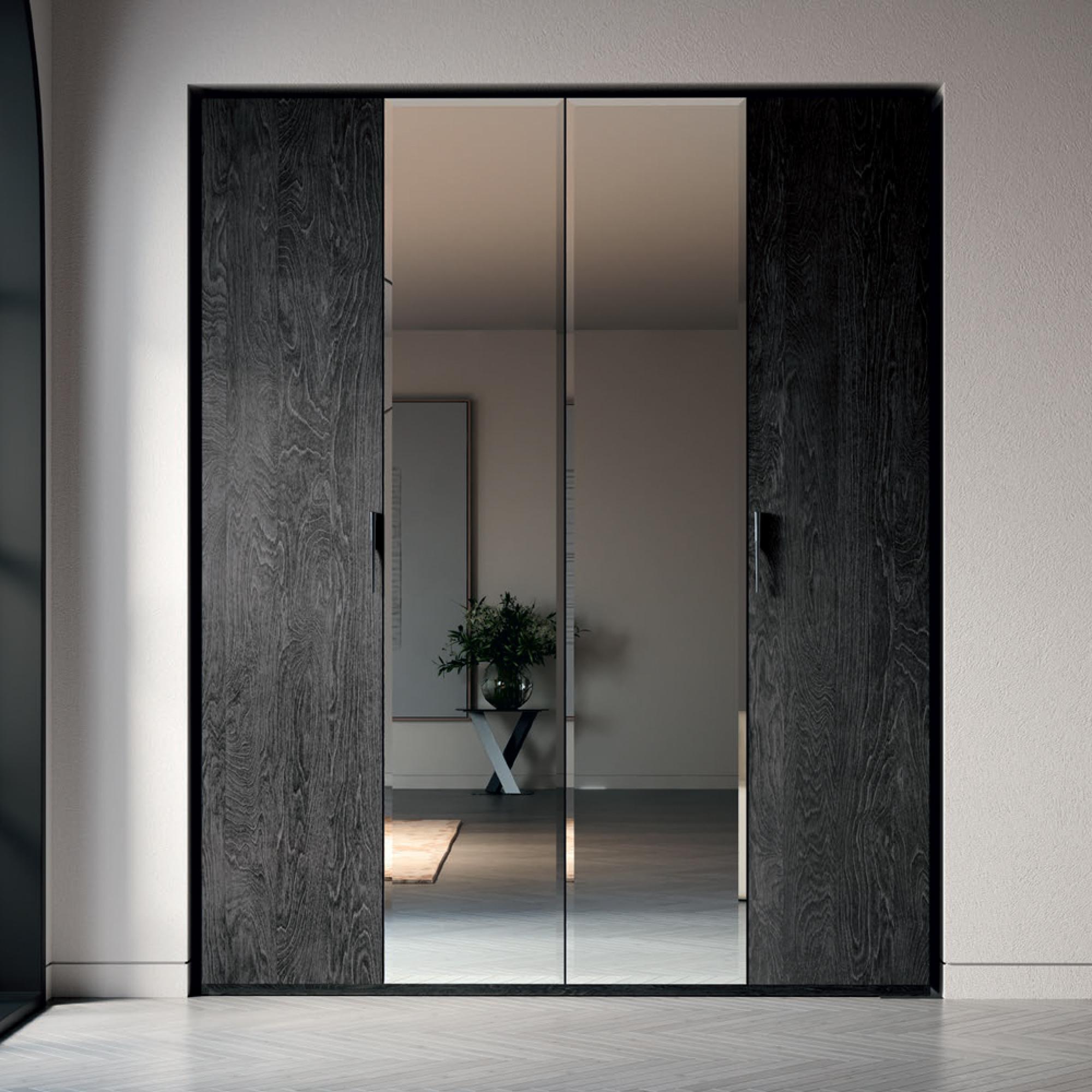 Onyx Italian Wardrobe - Charcoal Black and MedBlue
