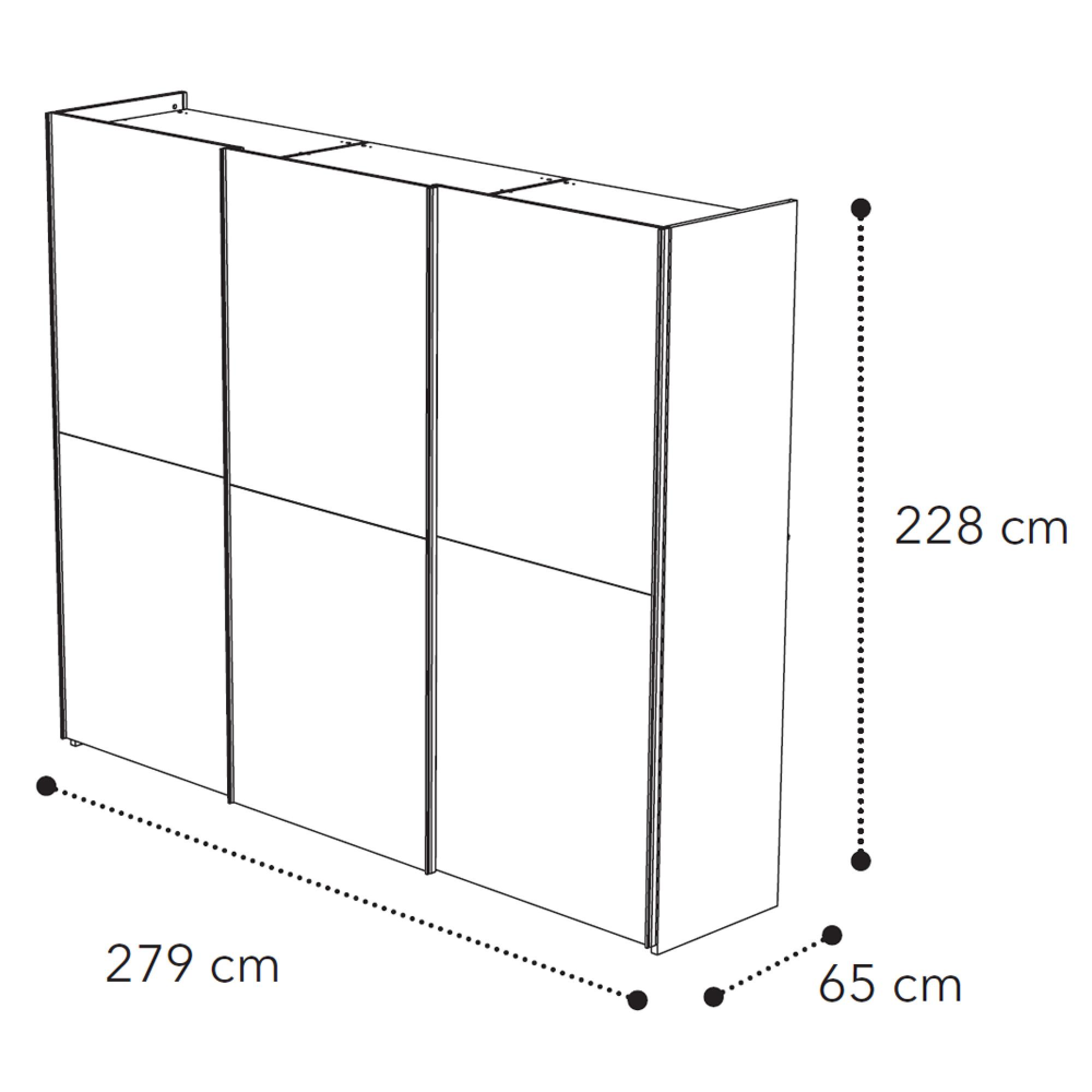 3 Door Sliding Wardrobe