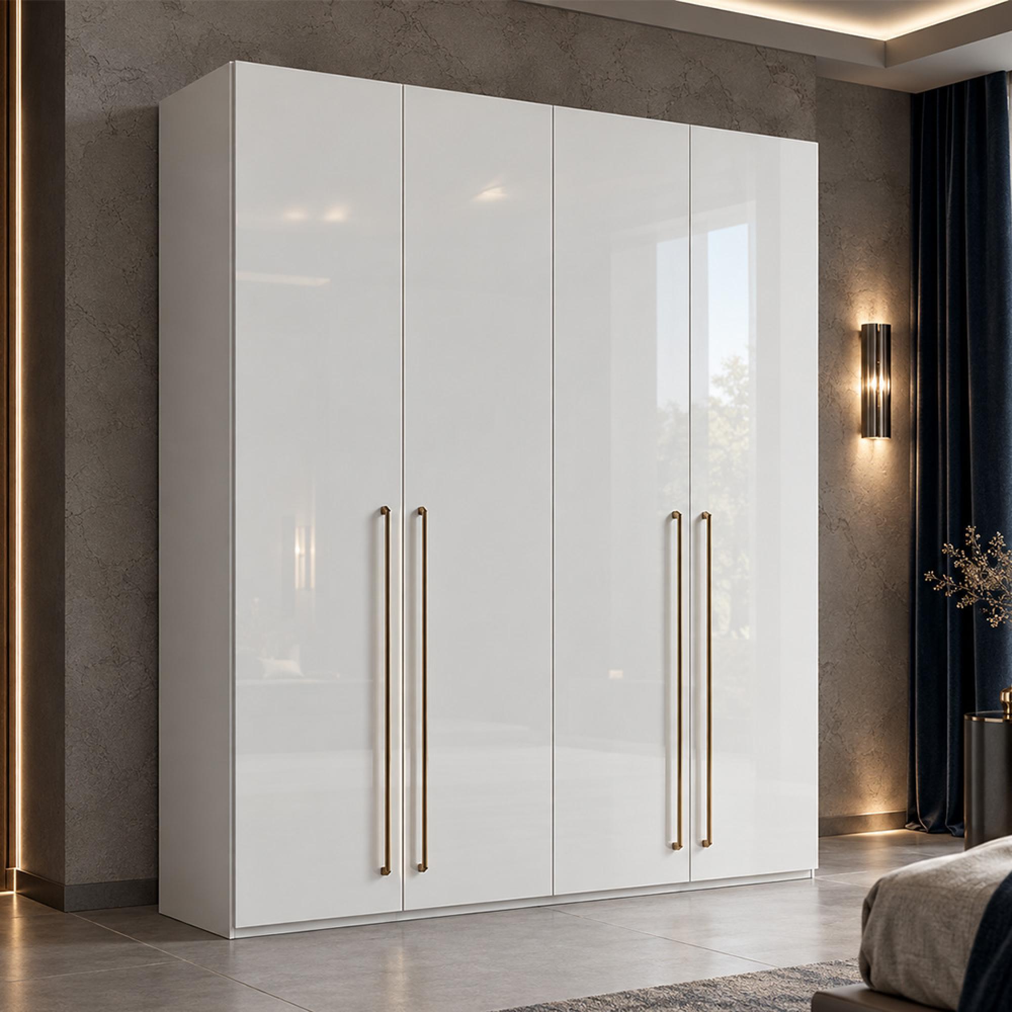 Smart Italian Wardrobe - with Long Handle - White