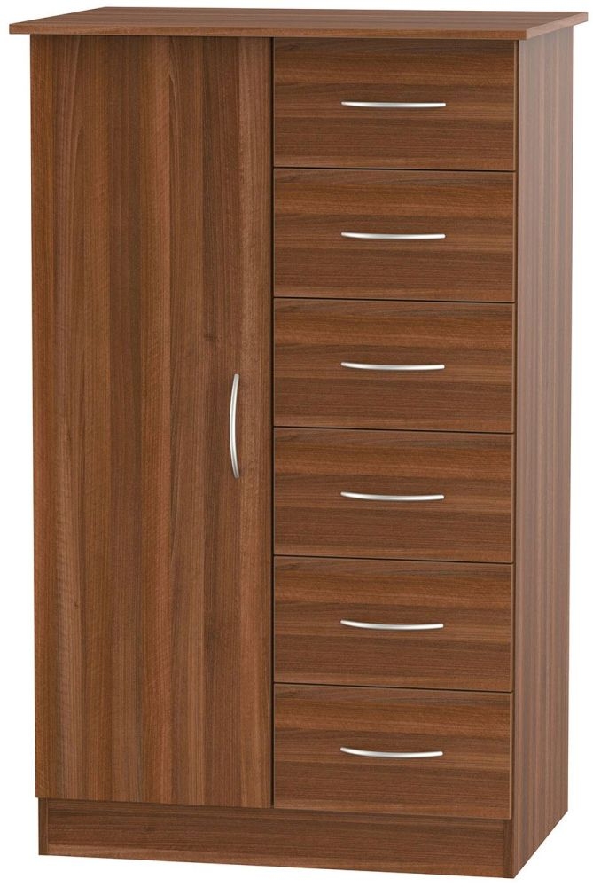 Avon Wardrobe - 1 Door - Midi - Walnut