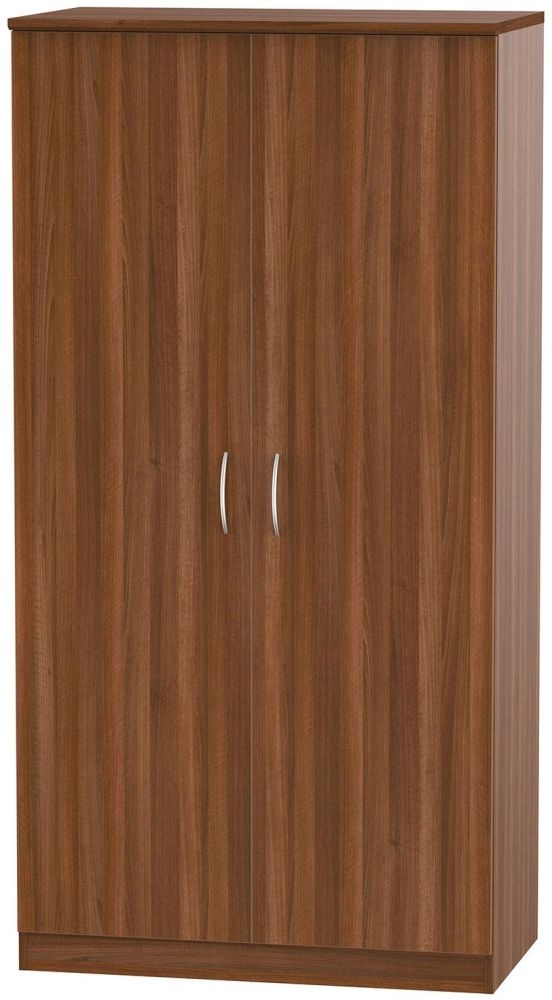 Avon Wardrobe - 2 Door - Plain - H 182.5cm - Walnut