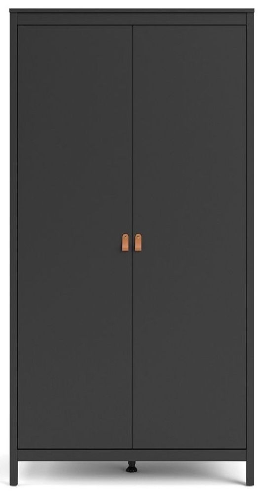 Barcelona Wardrobe - 2 Door - Black