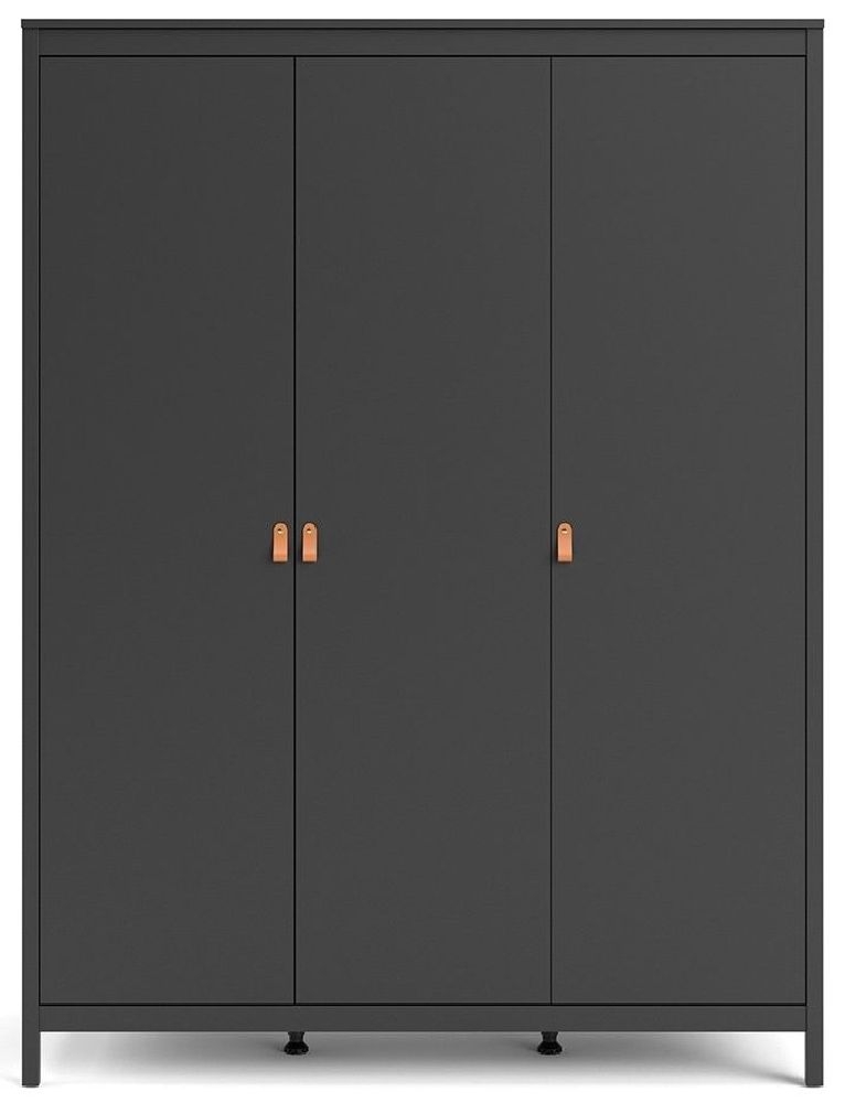 Barcelona Wardrobe - 3 Door - Black