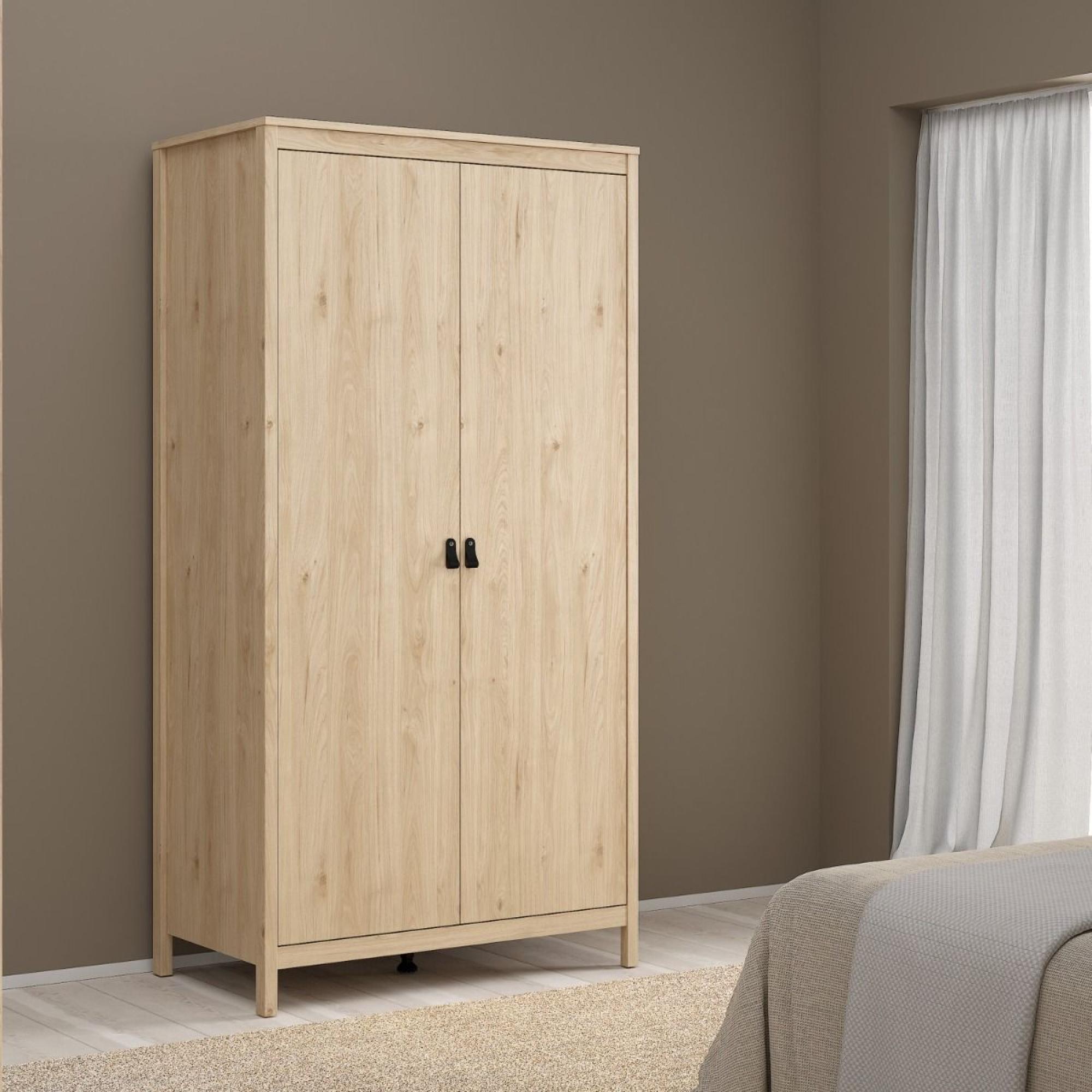 Barcelona Wardrobe - 2 Door - Jackson Hickory Oak