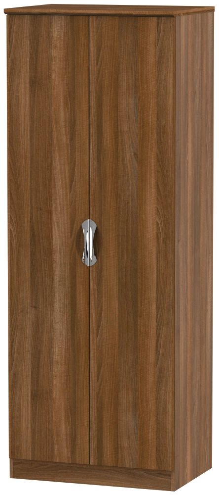 Camden Plain Tall Wardrobe - 2 Door - Walnut