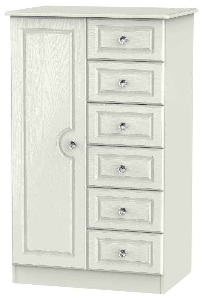 Crystal Midi Wardrobe - 1 Door - Cashmere
