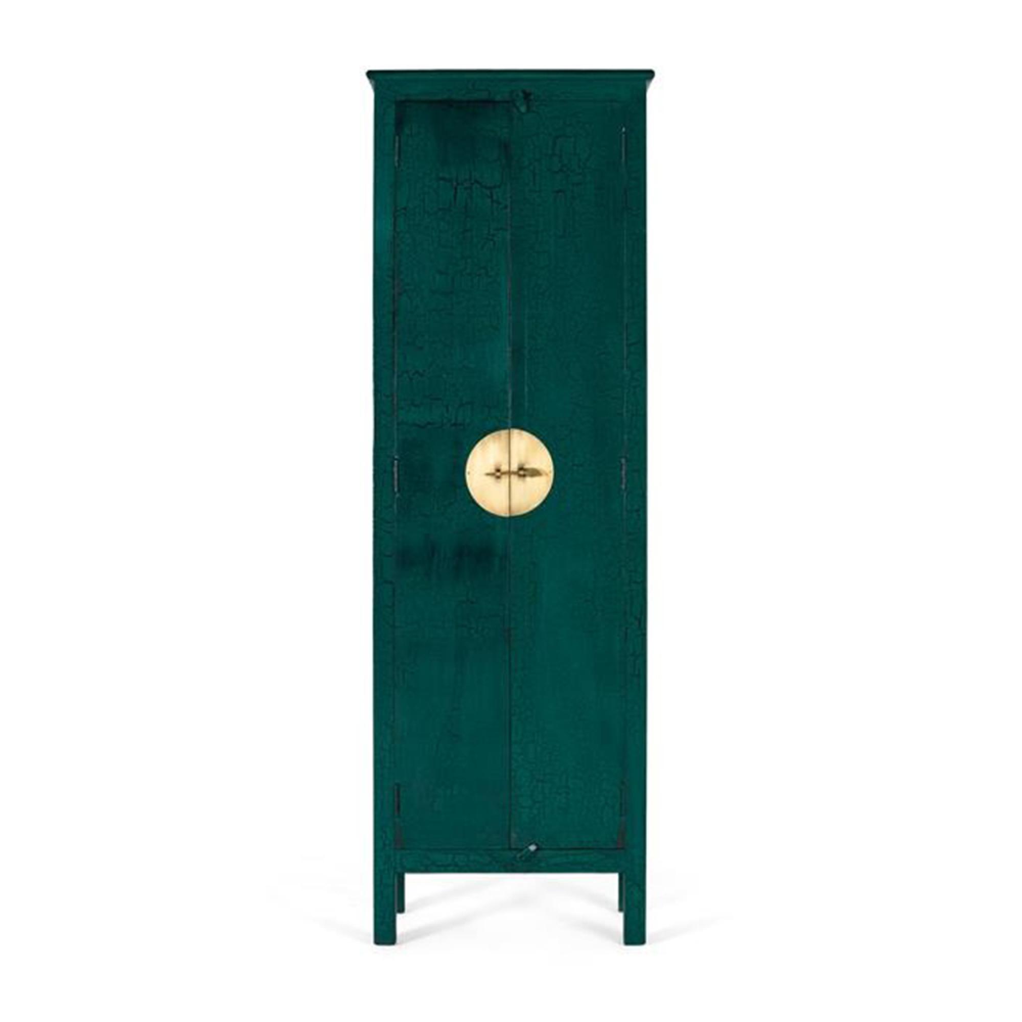 Elderon Wardrobe - 2 Door - Green - Mango Wood