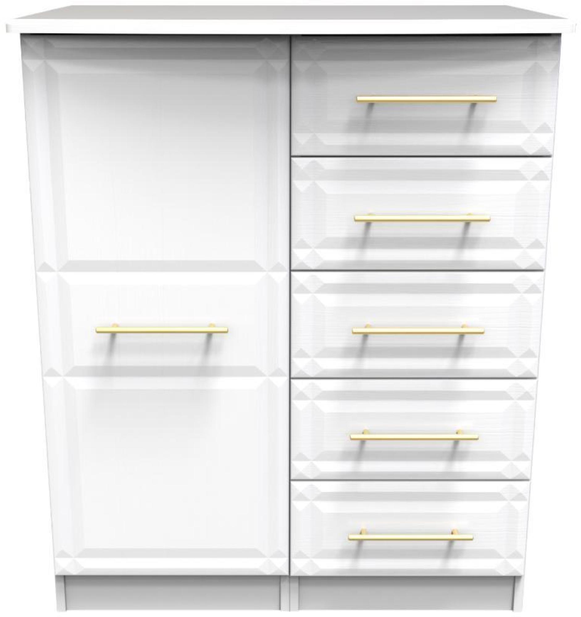 Faye Wardrobe - 1 Door - Midi - White