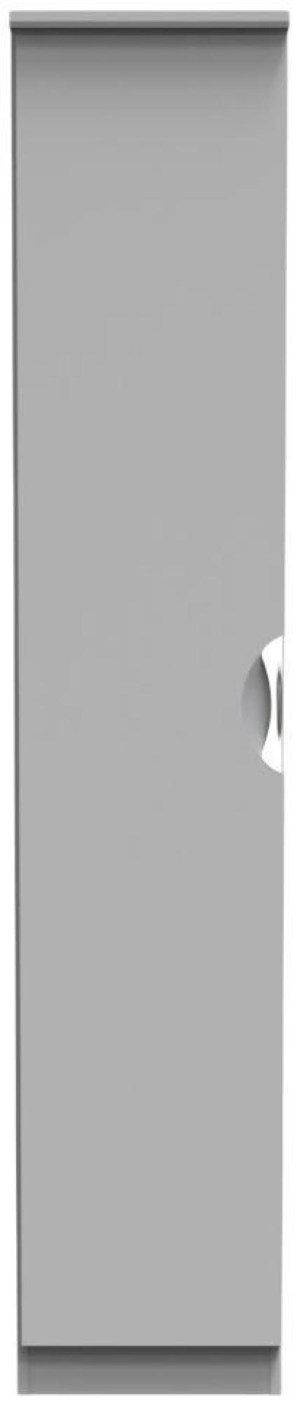Flora Wardrobe - 1 Door - Single - Grey Ash