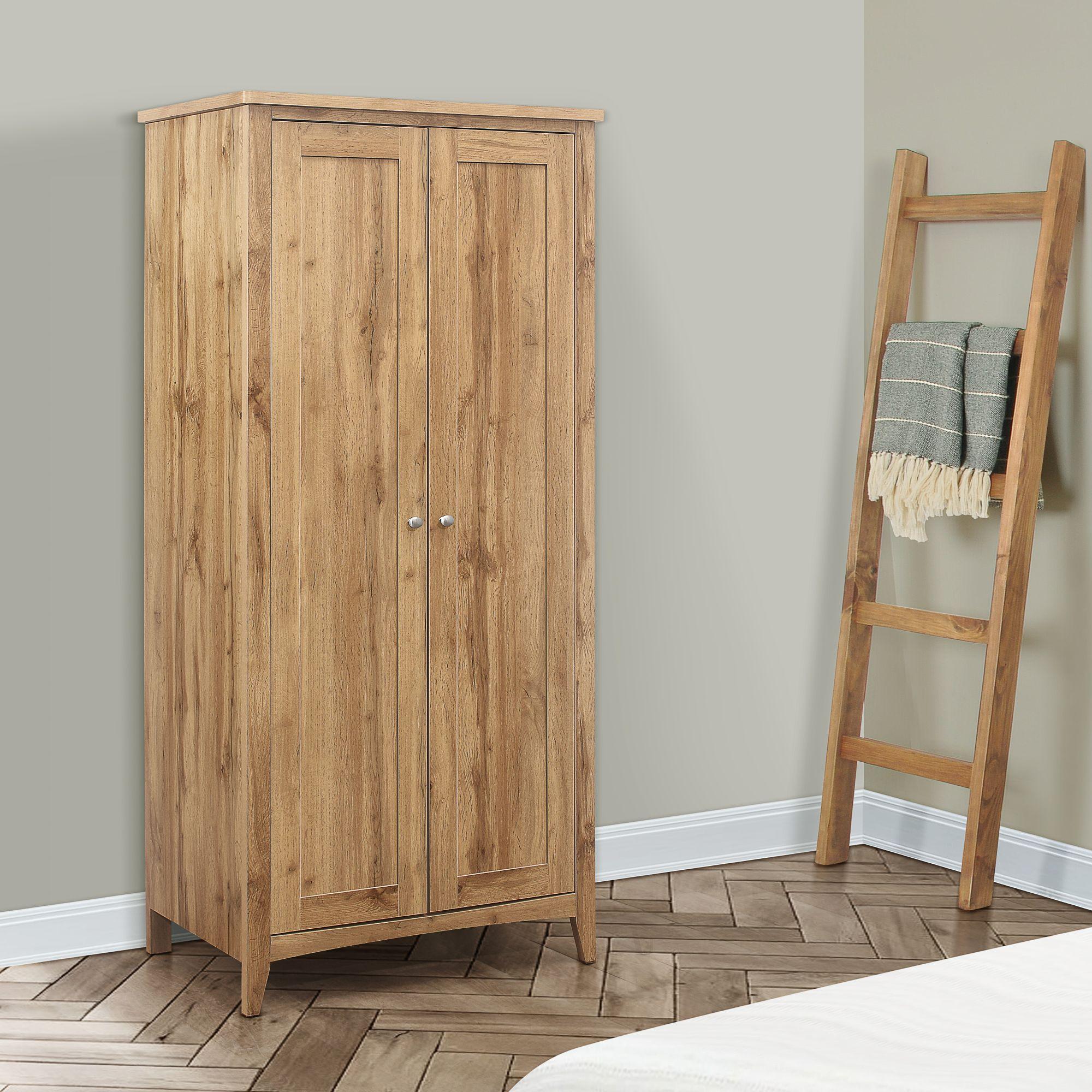 Hampstead Wardrobe - 2 Door - Rustic Oak 