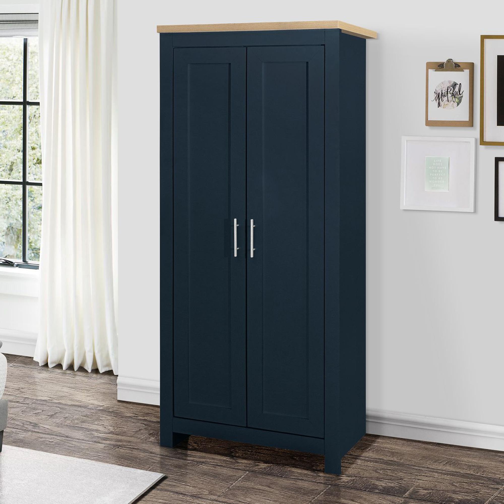 Highgate Wardrobe - 2 Door - Navy Blue Painted