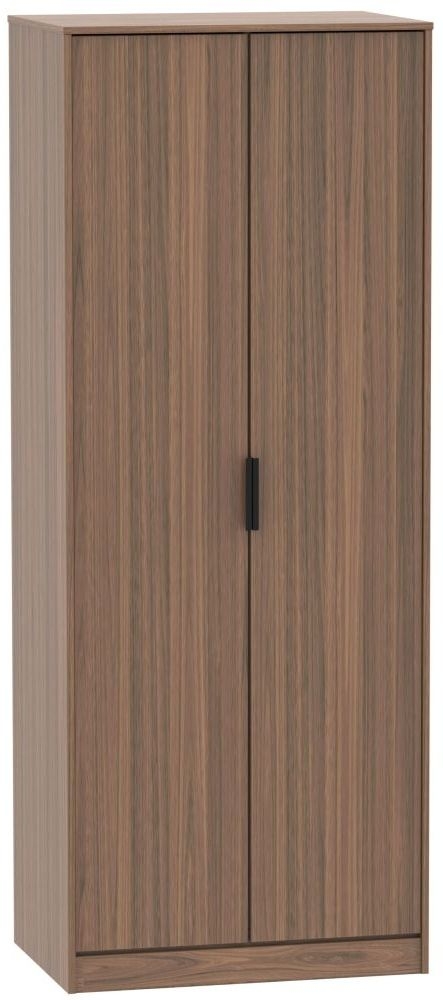 Hong Kong Wardrobe - 2 Door - Plain - Tall - Walnut