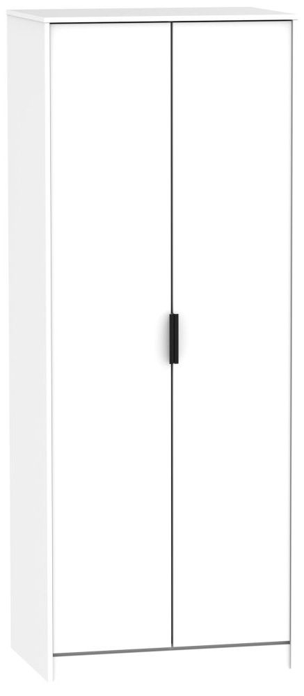 Hong Kong Wardrobe - 2 Door - Plain Tall - White