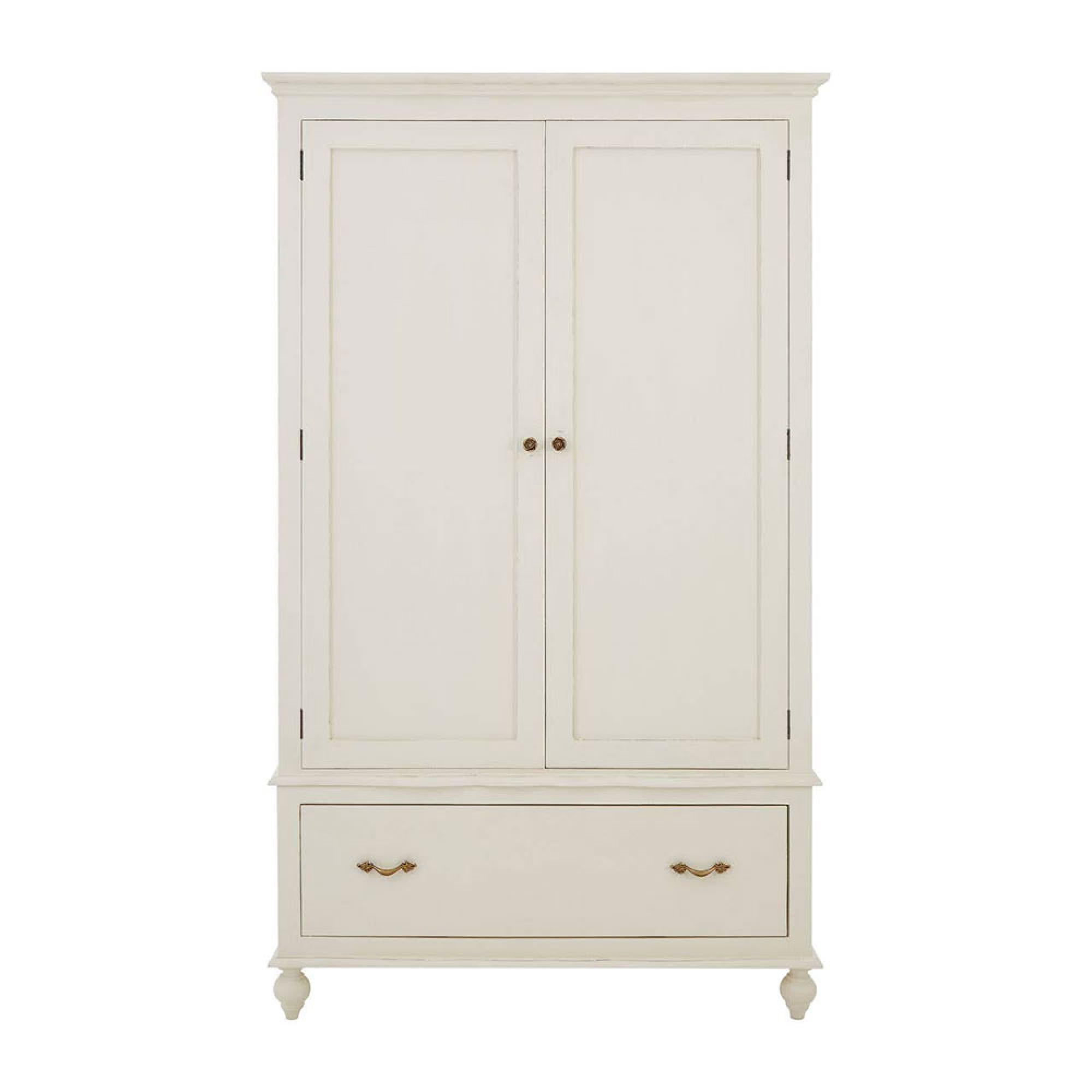 Loire Wardrobe - 2 Door - 1 Drawer - White