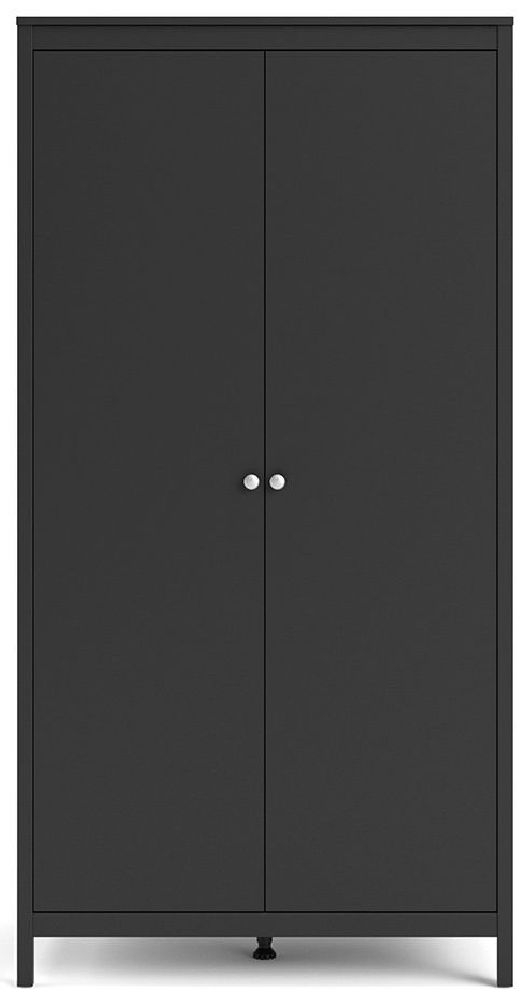 Madrid Wardrobe - 2 Door - Black