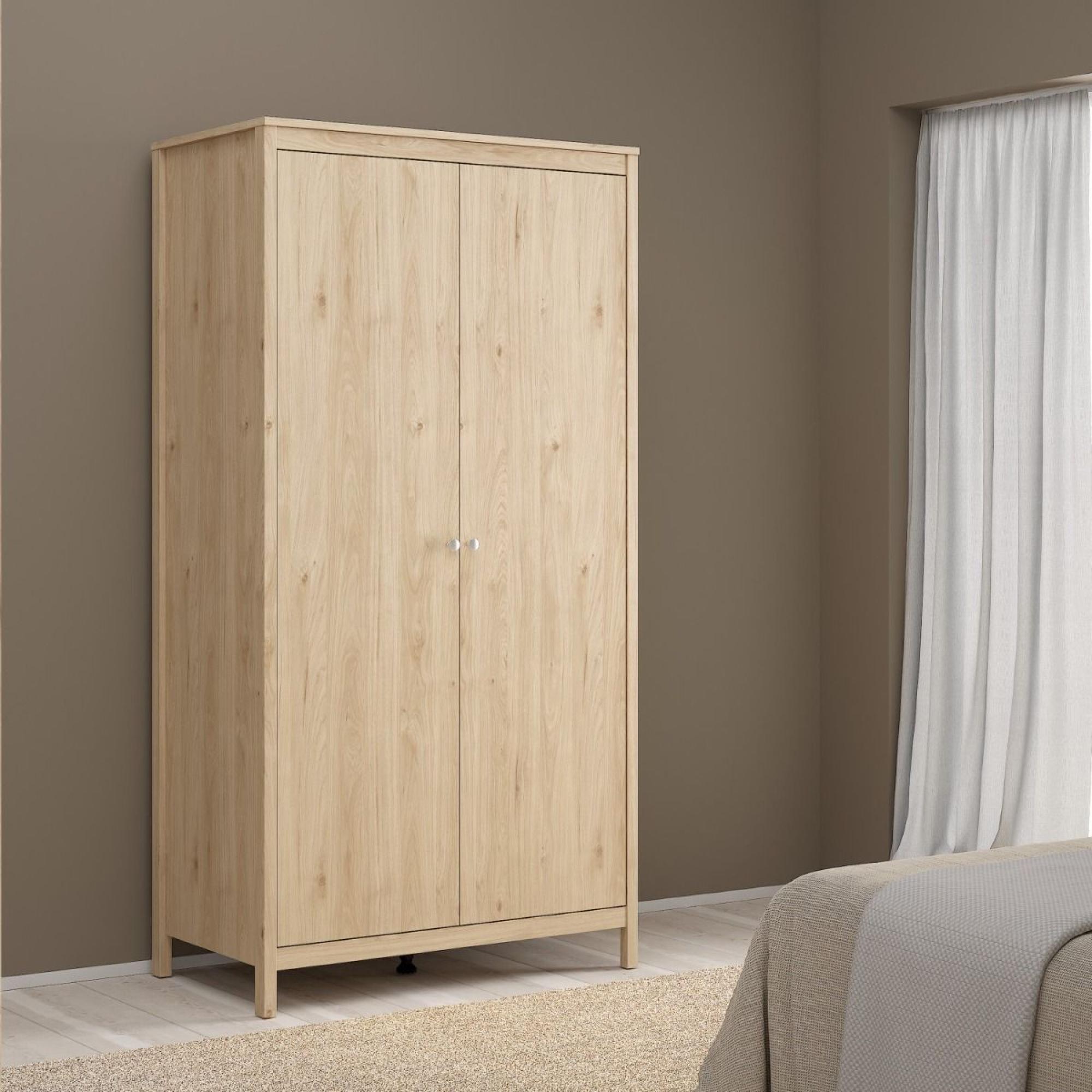 Madrid Wardrobe - 2 Door - Jackson Hickory Oak