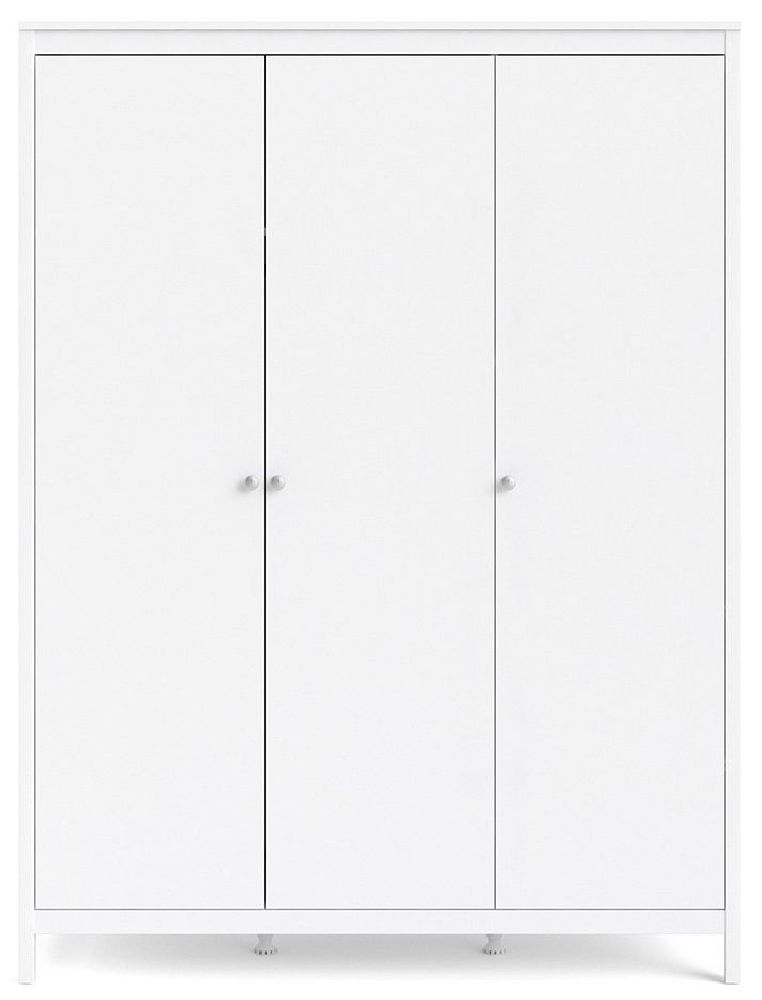 Madrid Wardrobe - 3 Door - White