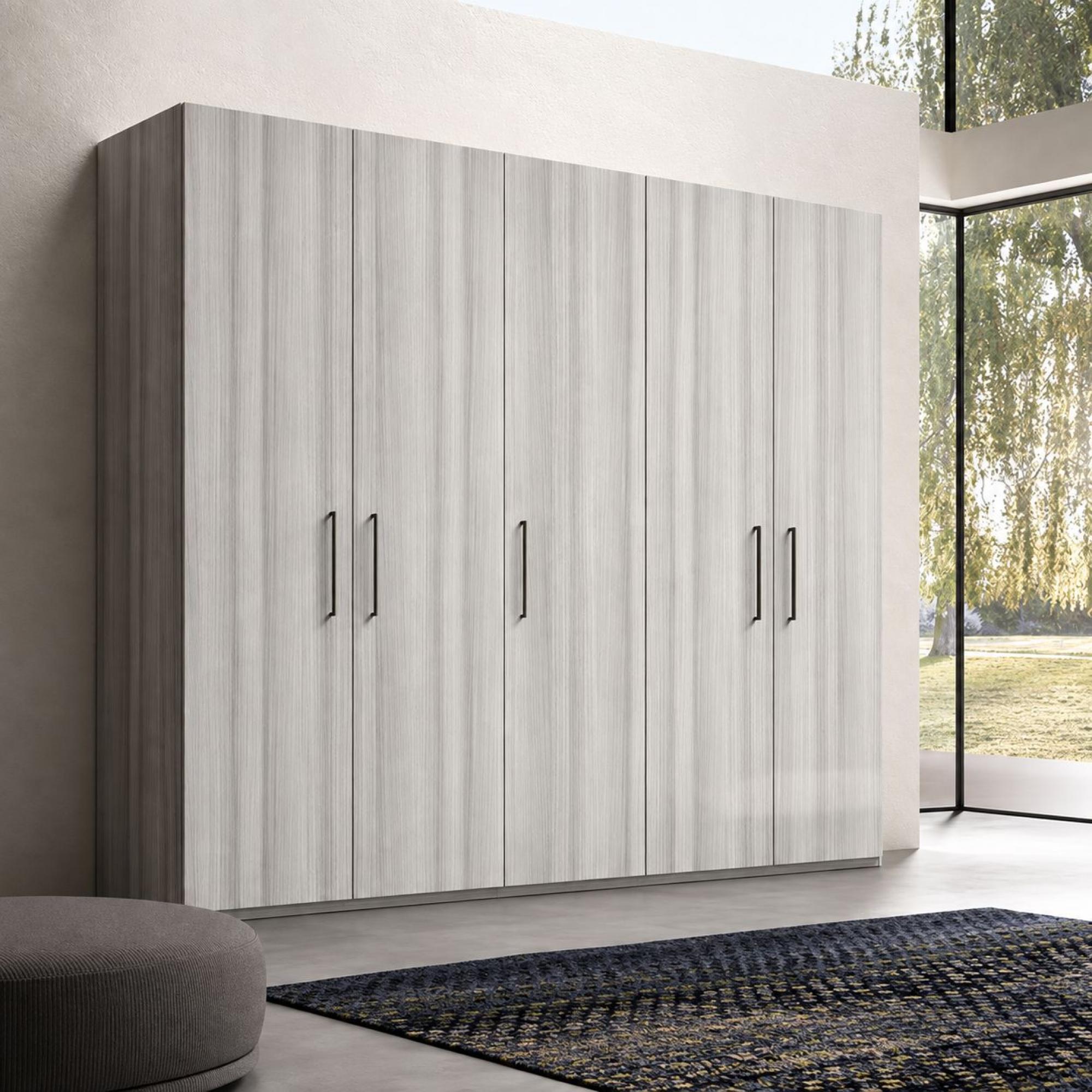 Mia Wardrobe - 5 Door - Grey