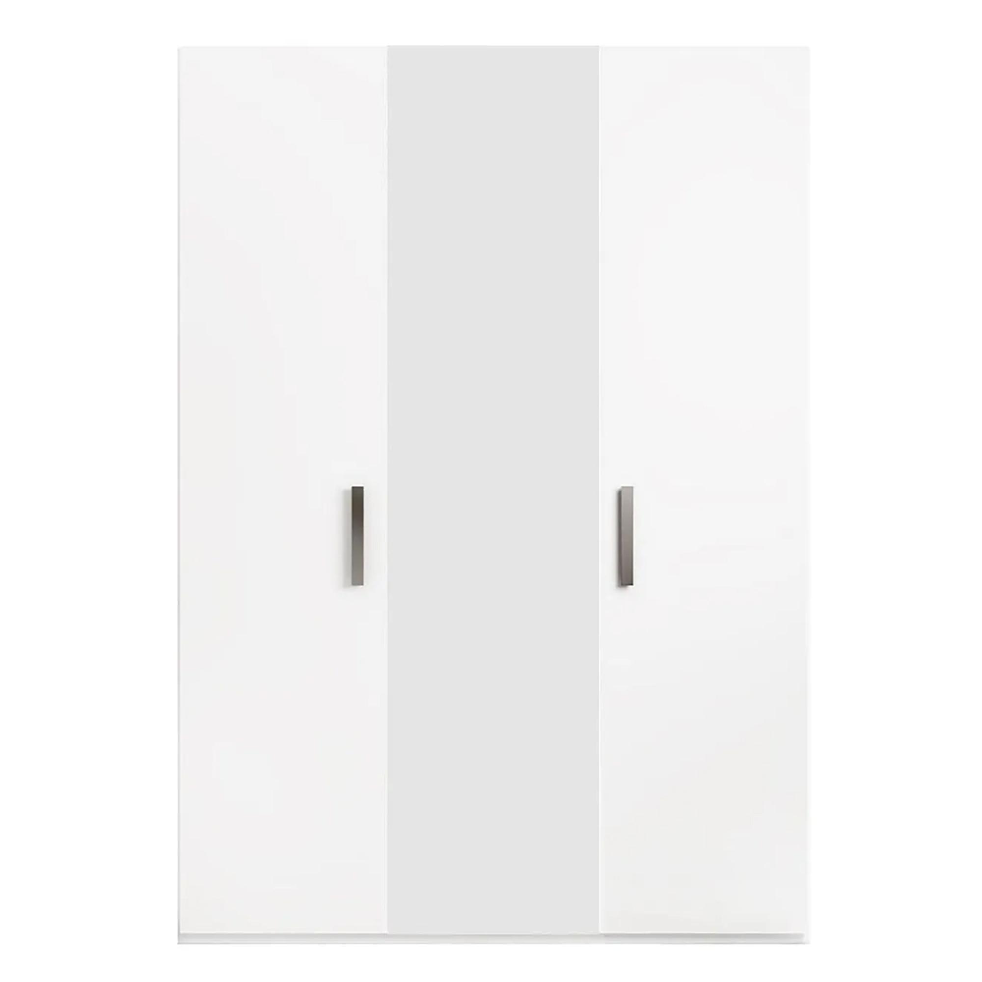Modern Mara Mirror Wardrobe - 3 Door - White