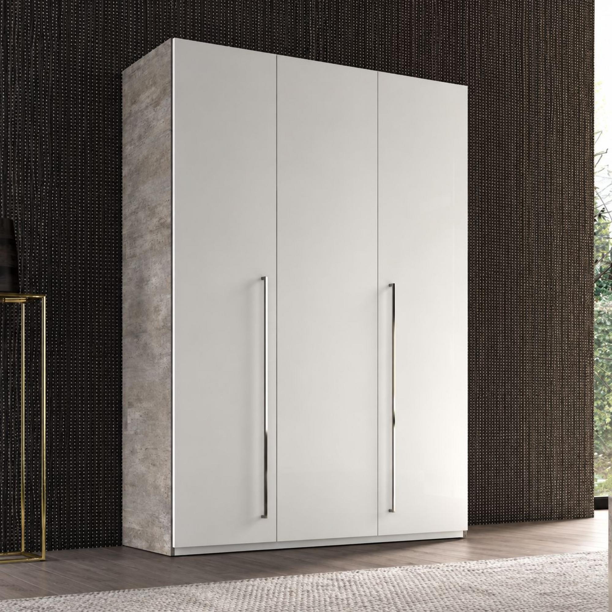 Modern Treviso Wardrobe - 3 Door - Grey