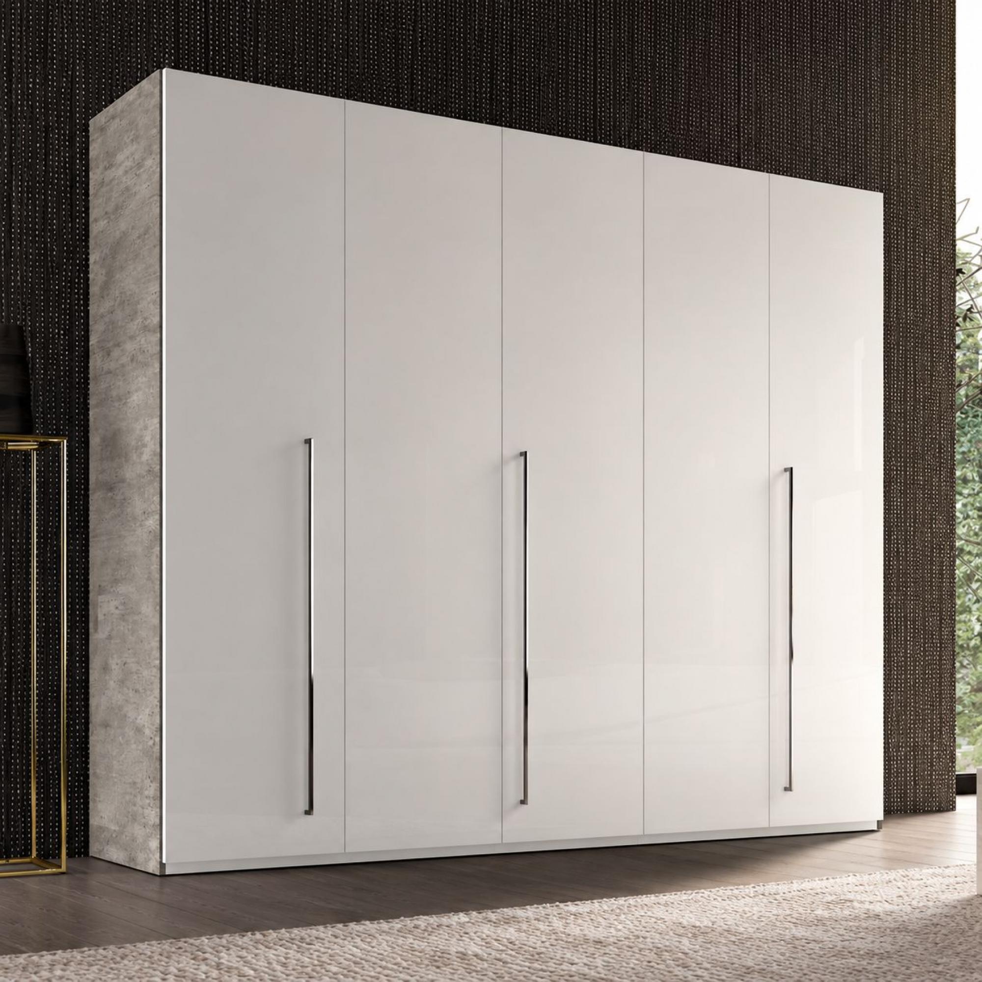 Modern Treviso Wardrobe - 5 Door - Grey