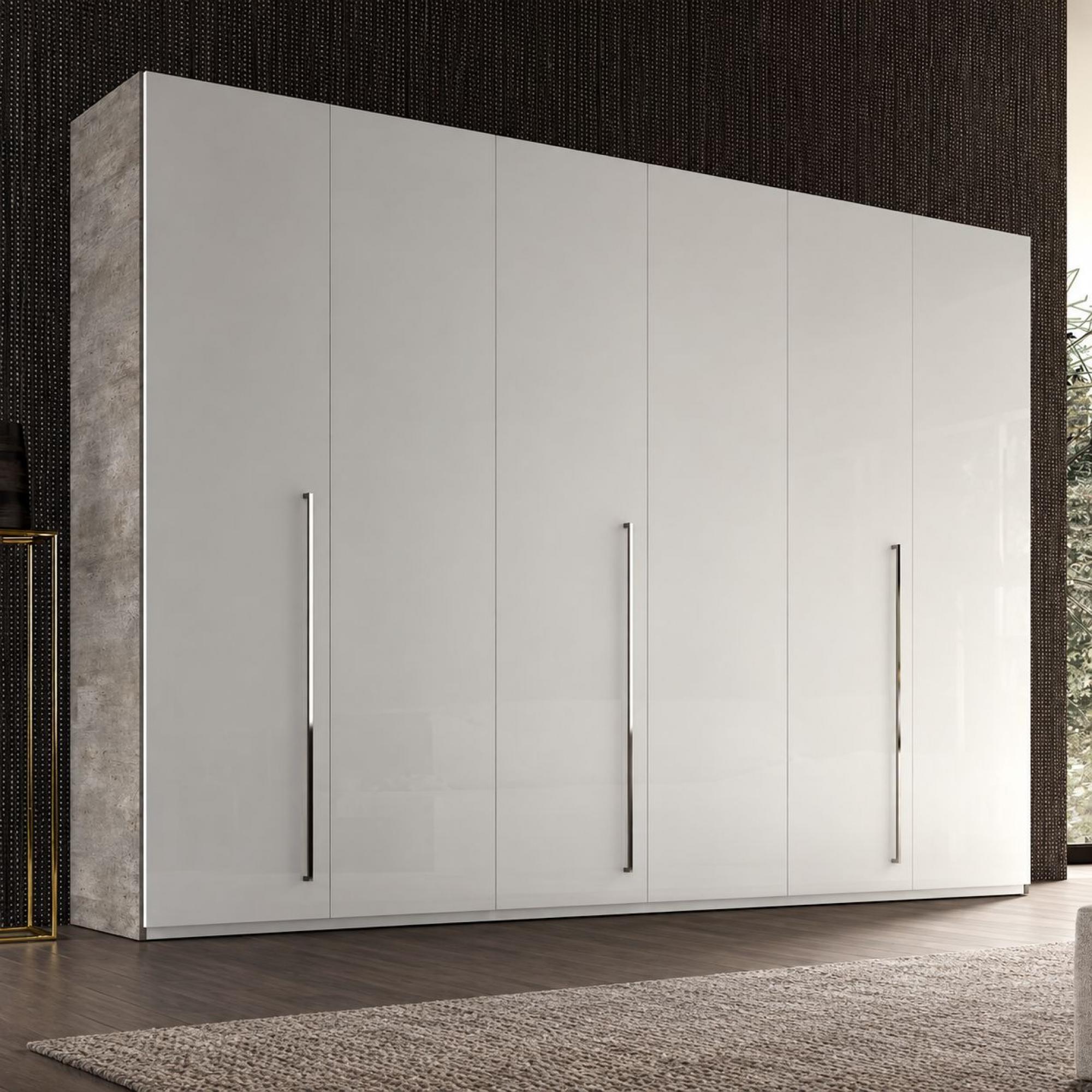Modern Treviso Wardrobe - 6 Door - Grey
