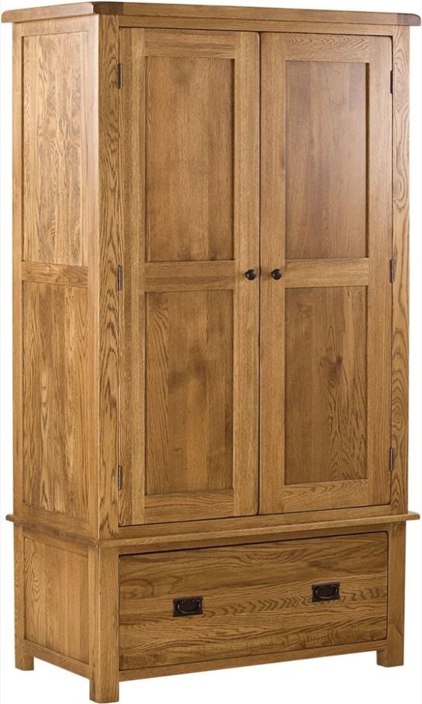 Originals Wardrobe - 2 Door - 1 Drawer - Rustic Oak