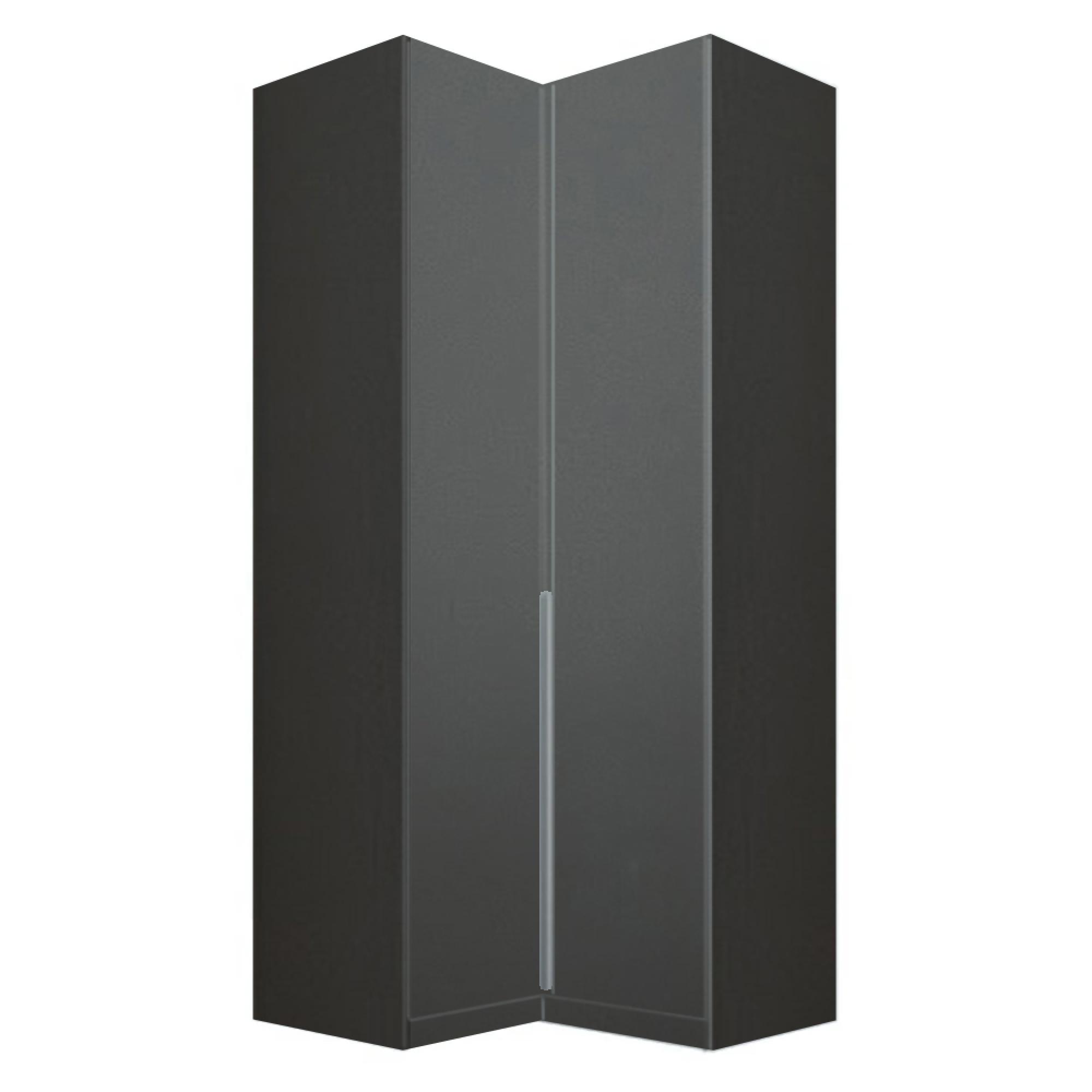Alabama Wardrobe - 100cm - 2 Door Corner - Metallic Dark Grey