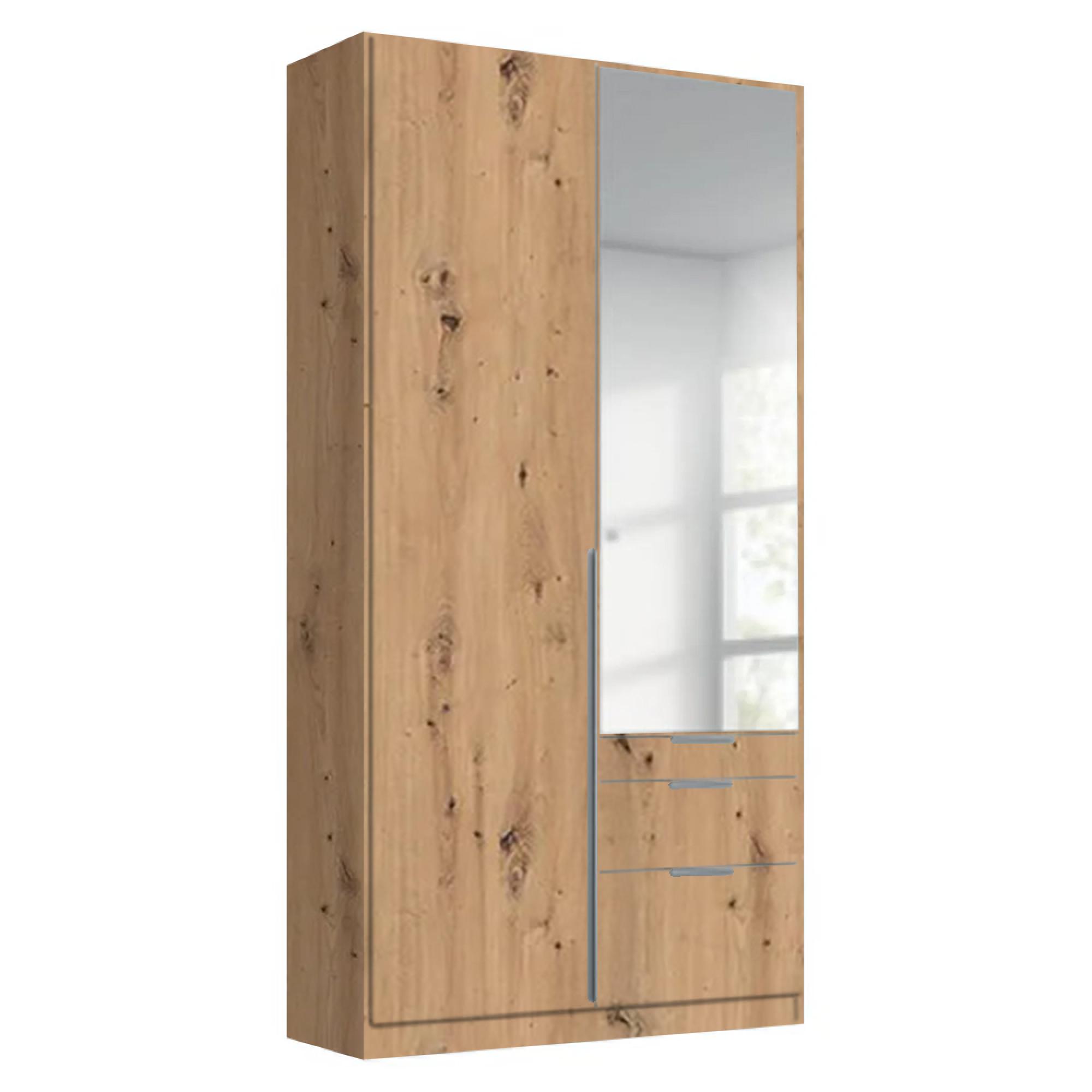Alabama Wardrobe - 91cm - 2 Door - Combi - Artisan Oak