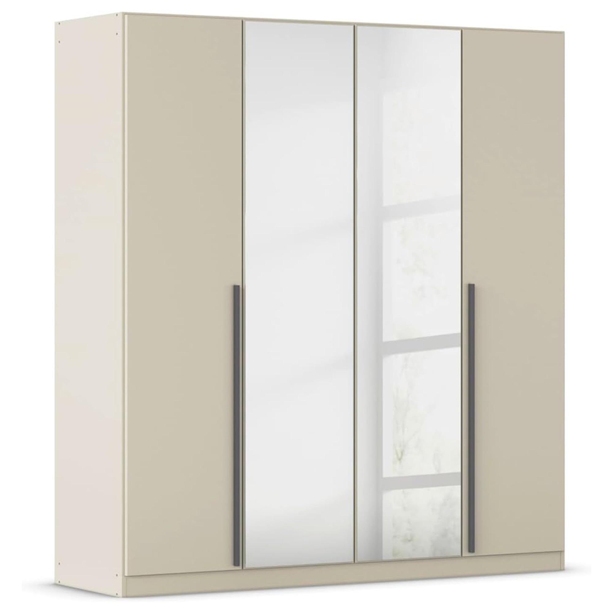 Alba Wardrobe - 181cm - 4 Door - Mirror - Champagne