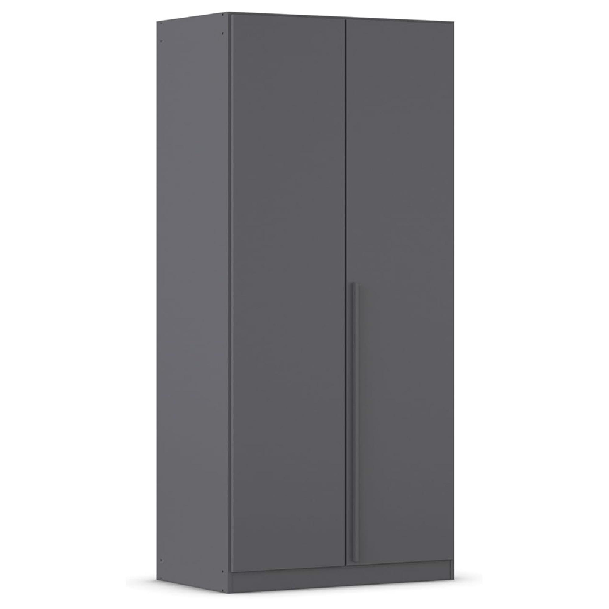 Alba Wardrobe - 91cm - 2 Door - Metallic Grey