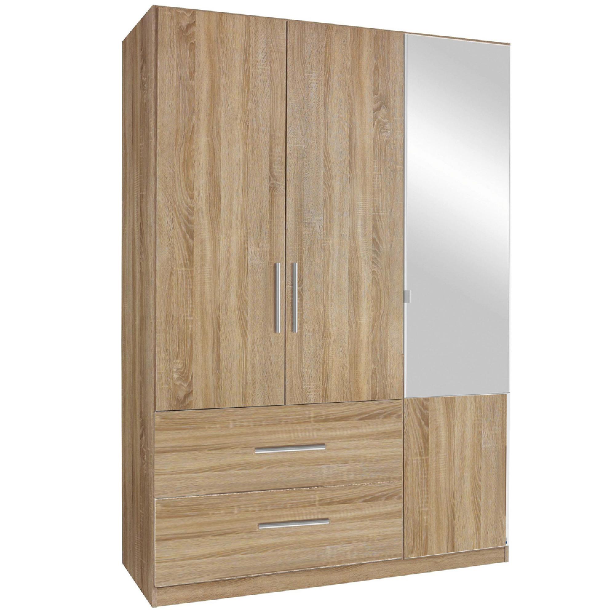 Alvor Wardrobe - 136cm - 3 Door - Combi - Sonoma Oak