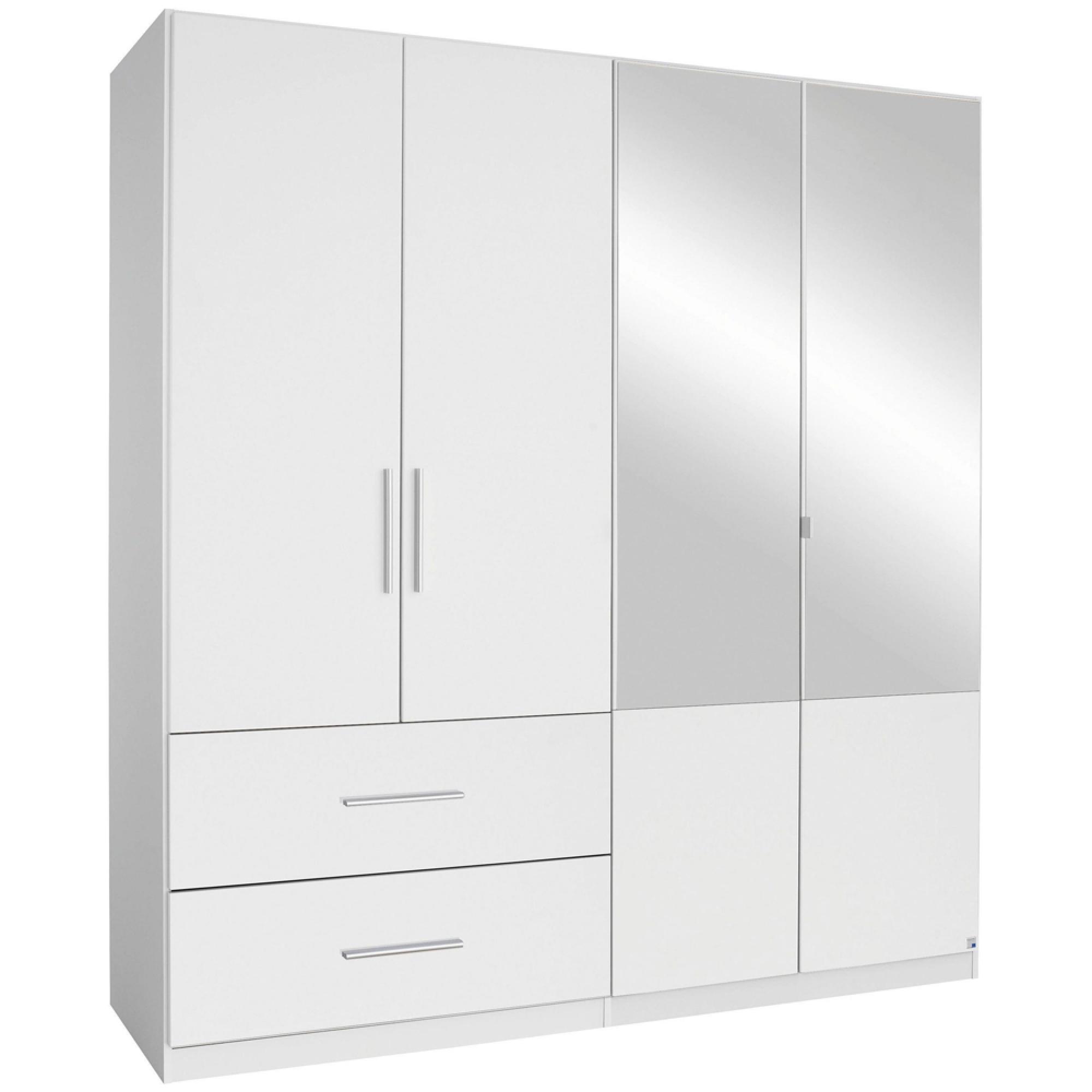 Alvor Wardrobe - 181cm - 4 Door - Combi - Alpine White