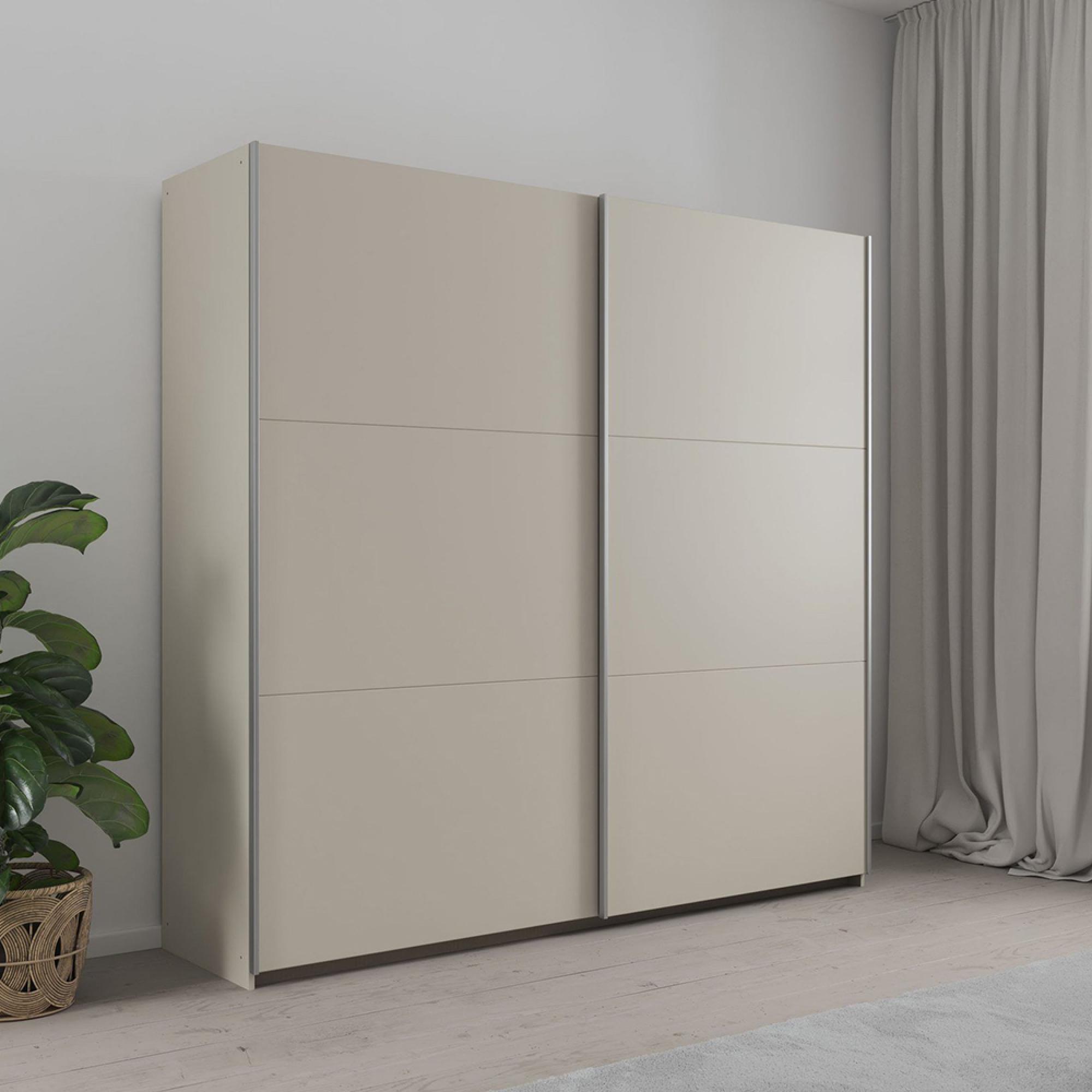 Aurelio Sliding Wardrobe - 218cm - 2 Door - Champagne