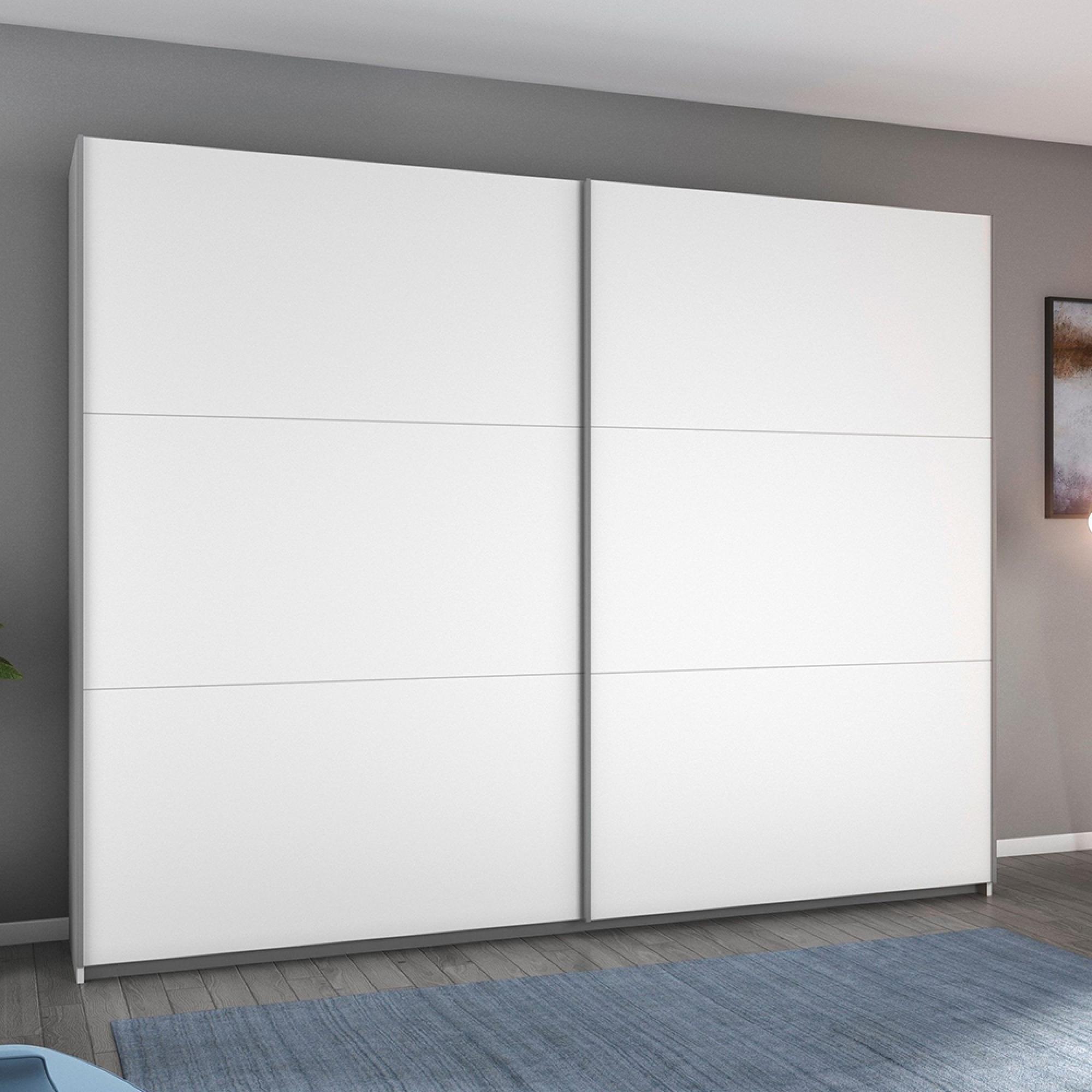 Aurelio Sliding Wardrobe - 261cm - 2 Door - Alpine White