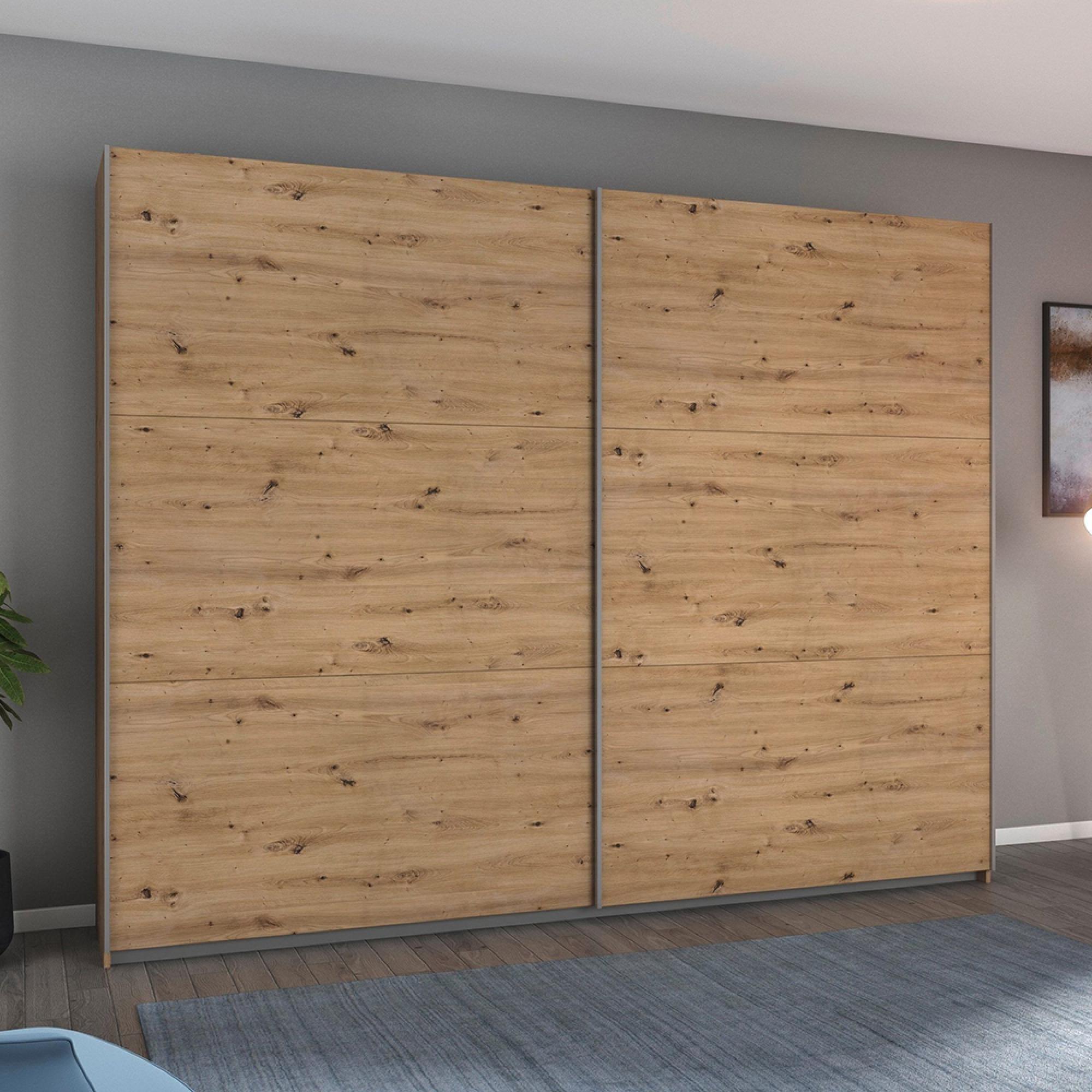 Aurelio Sliding Wardrobe - 261cm - 2 Door - Artisan Oak
